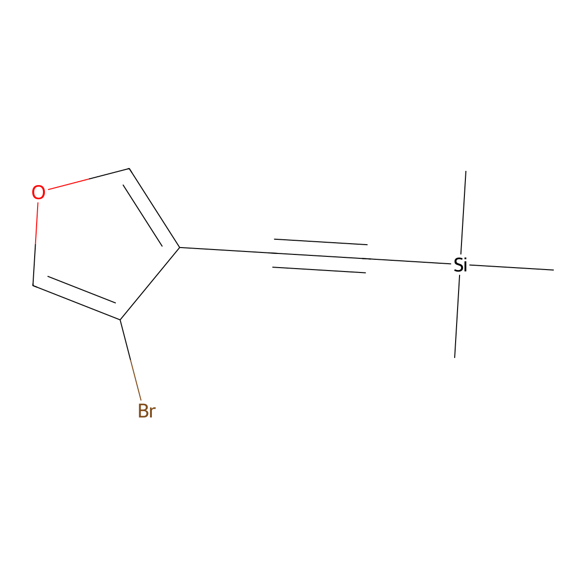 2-(4-Bromofuran-3-yl)ethynyl-trimethylsilane molecular structure, CAS 2441272-26-8