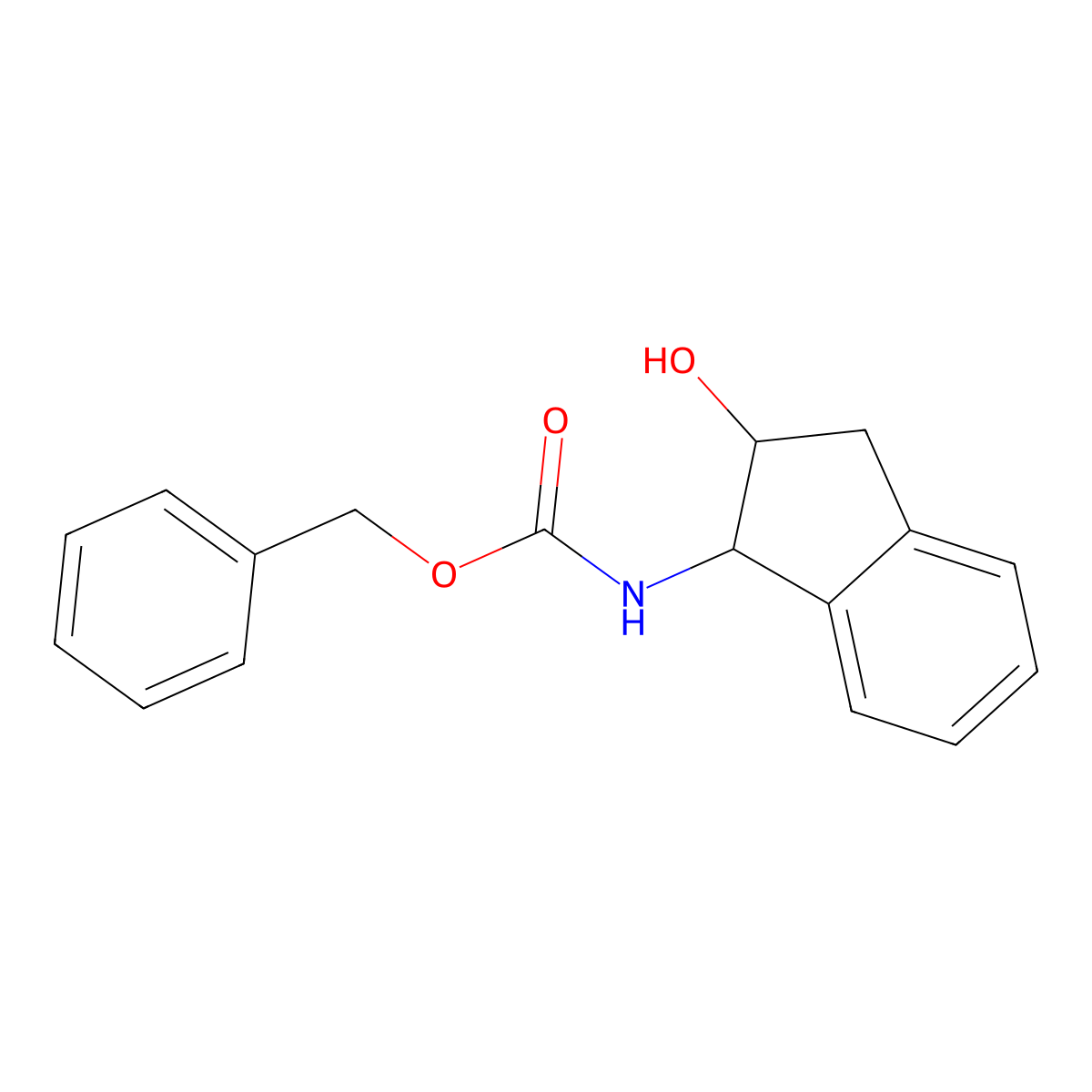 Benzyl N-[(1S,2S)-2-hydroxy-2,3-dihydro-1H-inden-1-yl]carbamate molecular structure, CAS 244128-40-3
