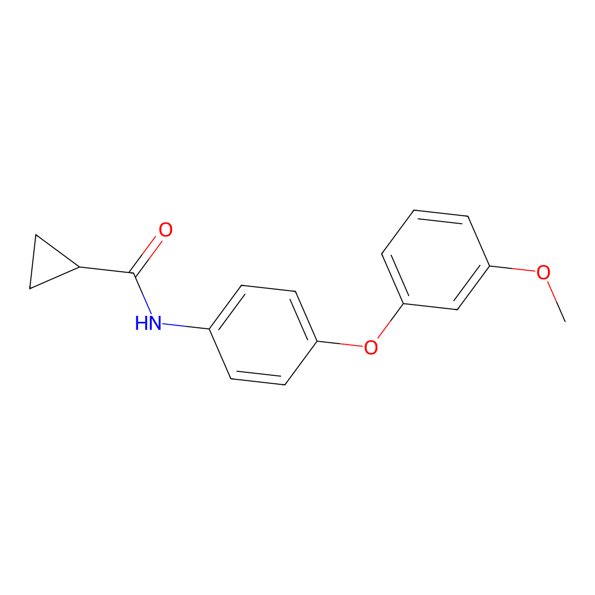 N-[4-(3-methoxyphenoxy)phenyl]cyclopropanecarboxamide molecular structure, CAS 244129-00-8