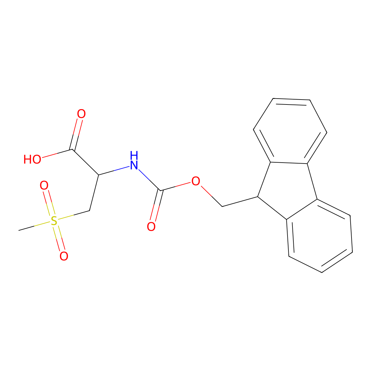 (2R)-2-({[(9H-fluoren-9-yl)methoxy]carbonyl}amino)-3-methanesulfonylpropanoic acid molecular structure, CAS 244132-29-4