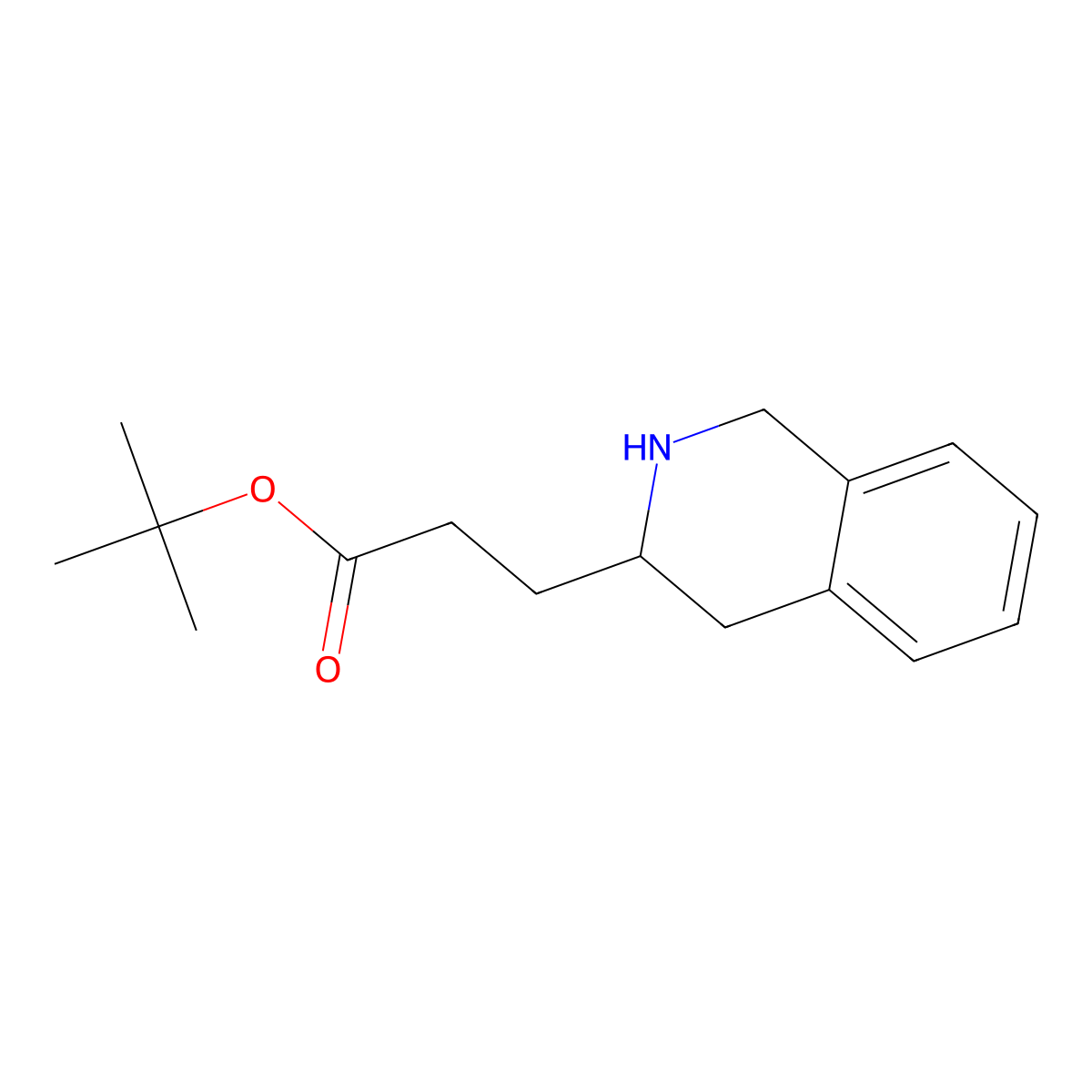 Tert-butyl 3-(1,2,3,4-tetrahydroisoquinolin-3-yl)propanoate molecular structure, CAS 2441388-02-7