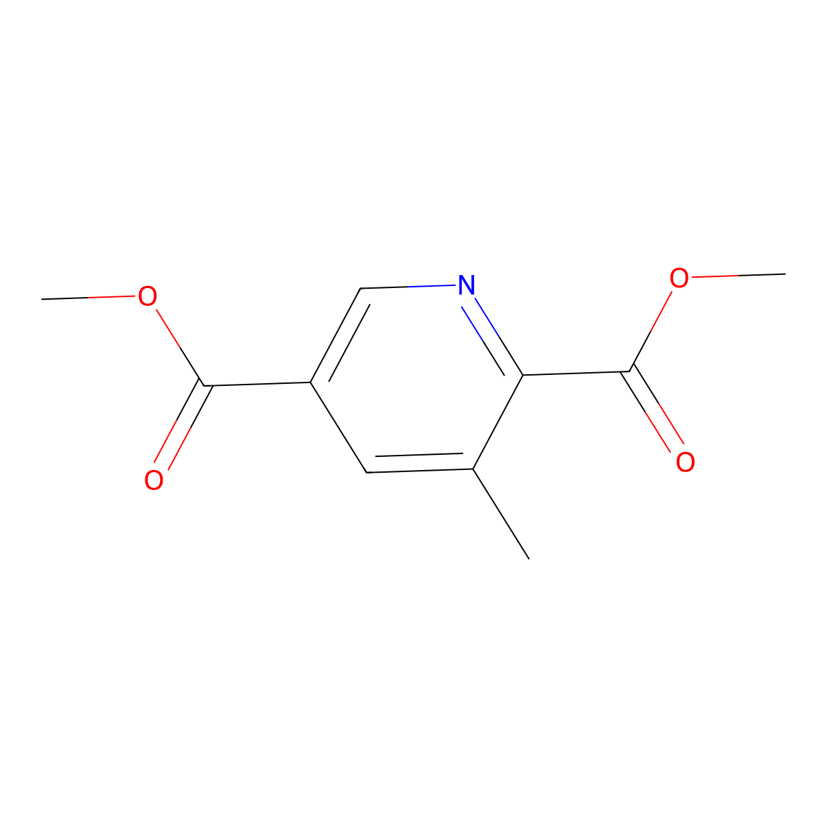 Dimethyl 3-methylpyridine-2,5-dicarboxylate molecular structure, CAS 244139-56-8