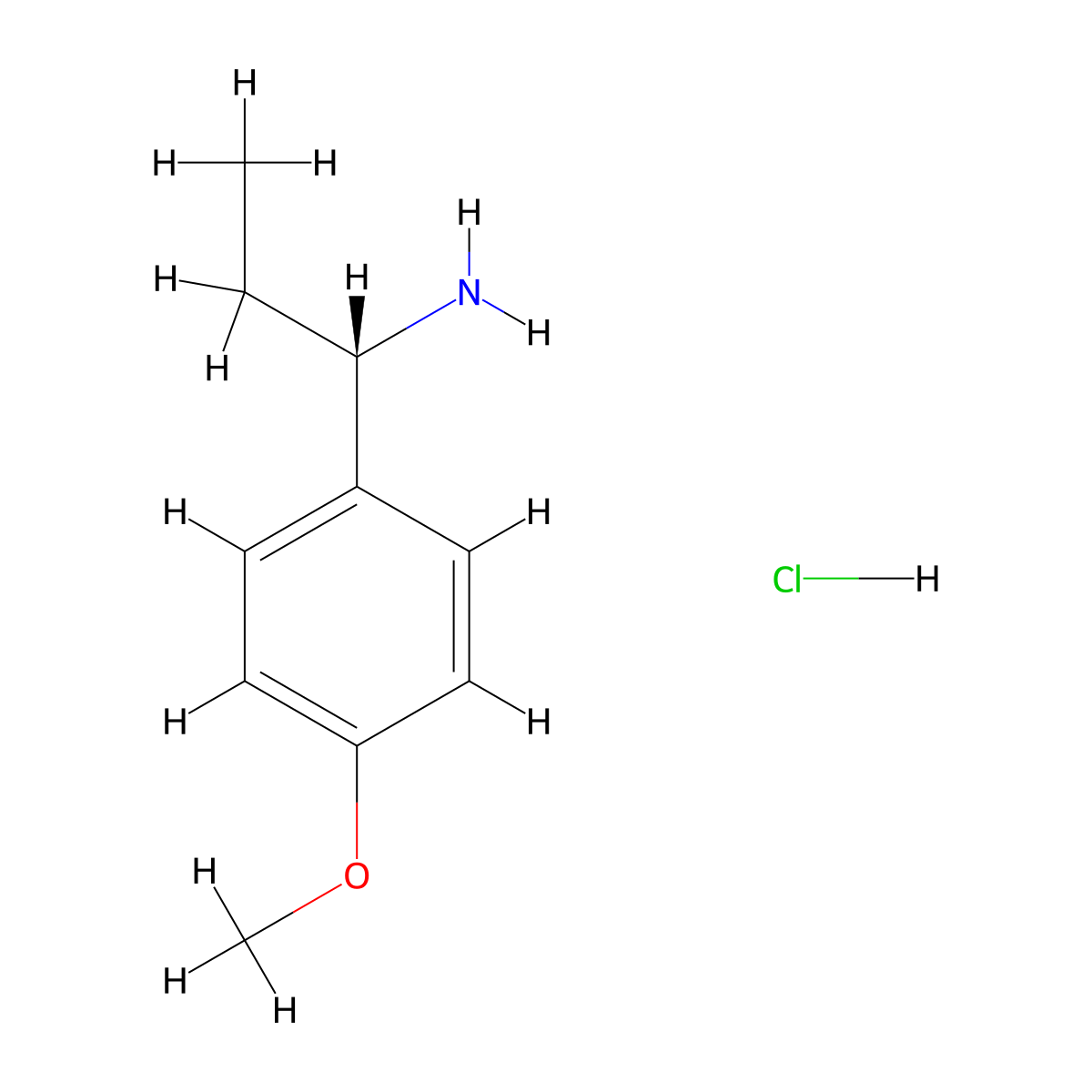 (S)-1-(4-Methoxyphenyl)propan-1-amine hydrochloride molecular structure, CAS 244145-40-2