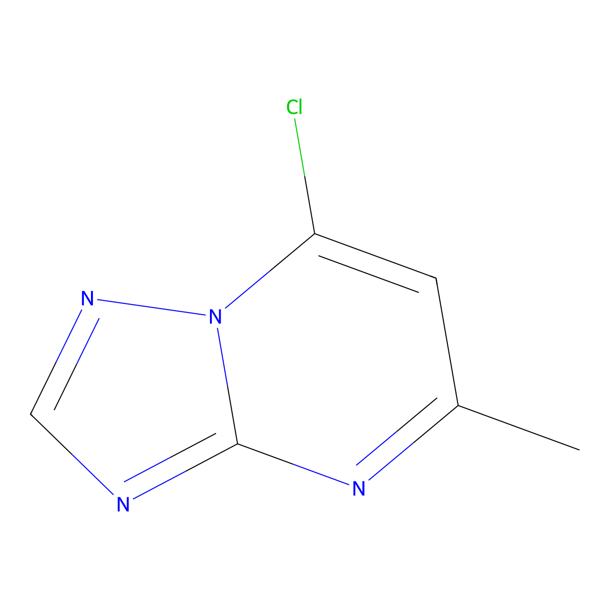 7-Chloro-5-methyl-[1,2,4]triazolo[1,5-a]pyrimidine molecular structure, CAS 24415-66-5