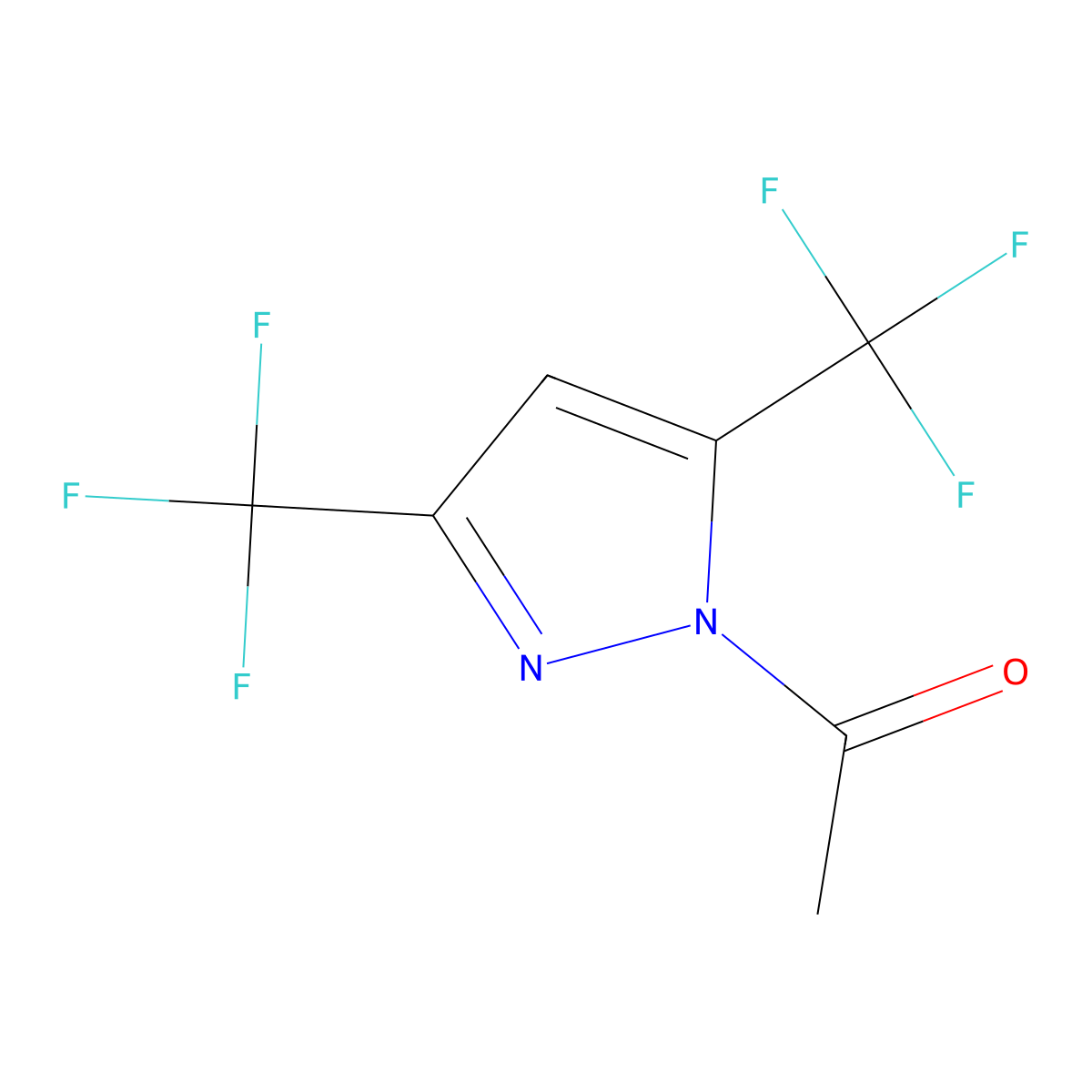 1-Acetyl-3,5-bis(trifluoromethyl)pyrazole molecular structure, CAS 244187-01-7