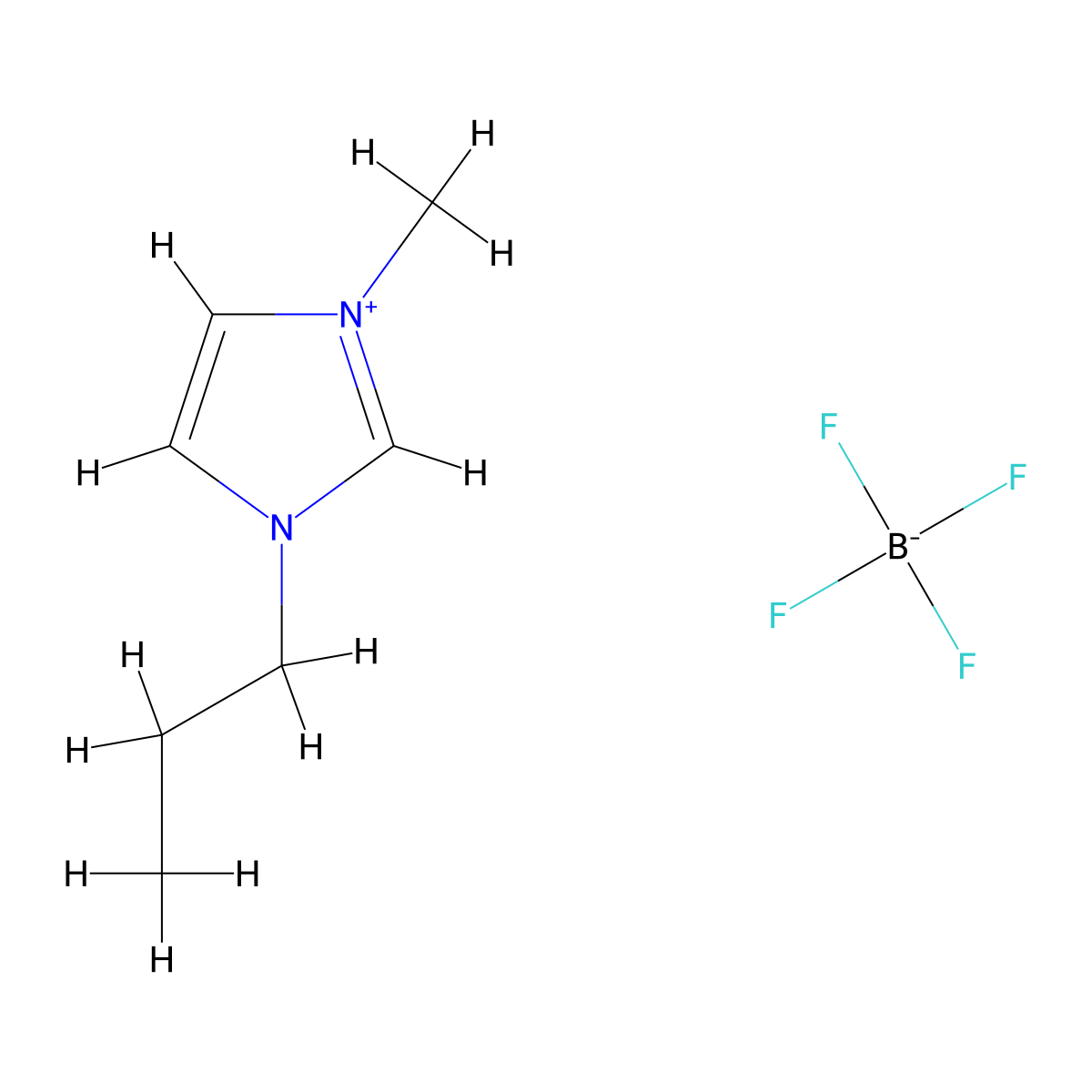 1-Methyl-3-propylimidazolium Tetrafluoroborate molecular structure, CAS 244193-48-4