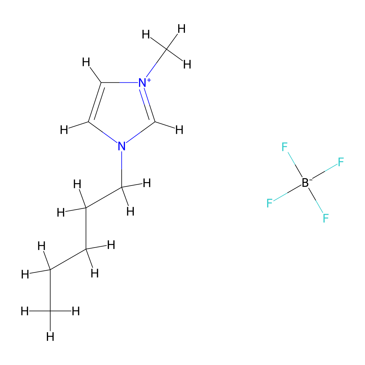 1-Methyl-3-pentylimidazolium tetrafluoroborate molecular structure, CAS 244193-49-5