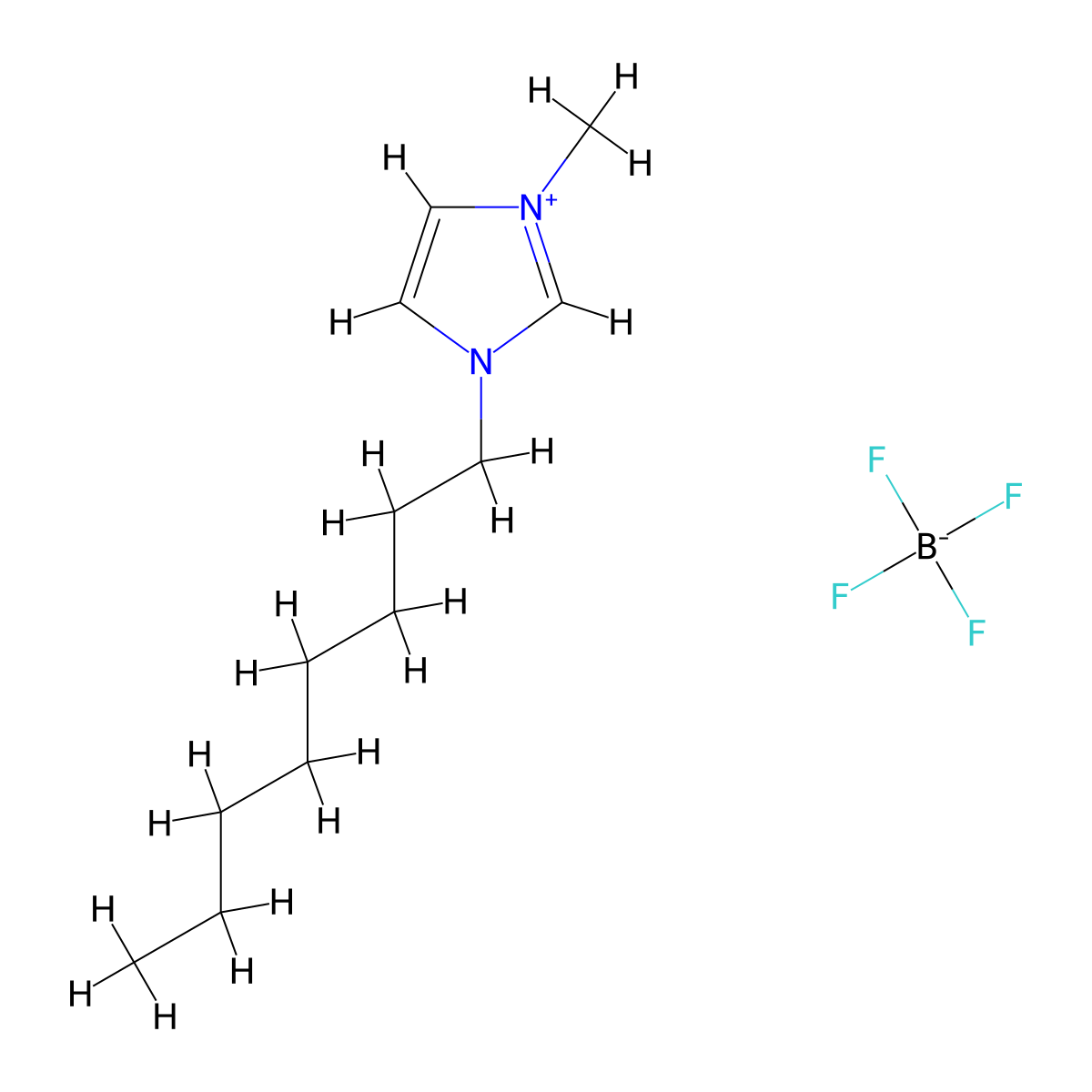 1-Methyl-3-octylimidazolium tetrafluoroborate molecular structure, CAS 244193-52-0