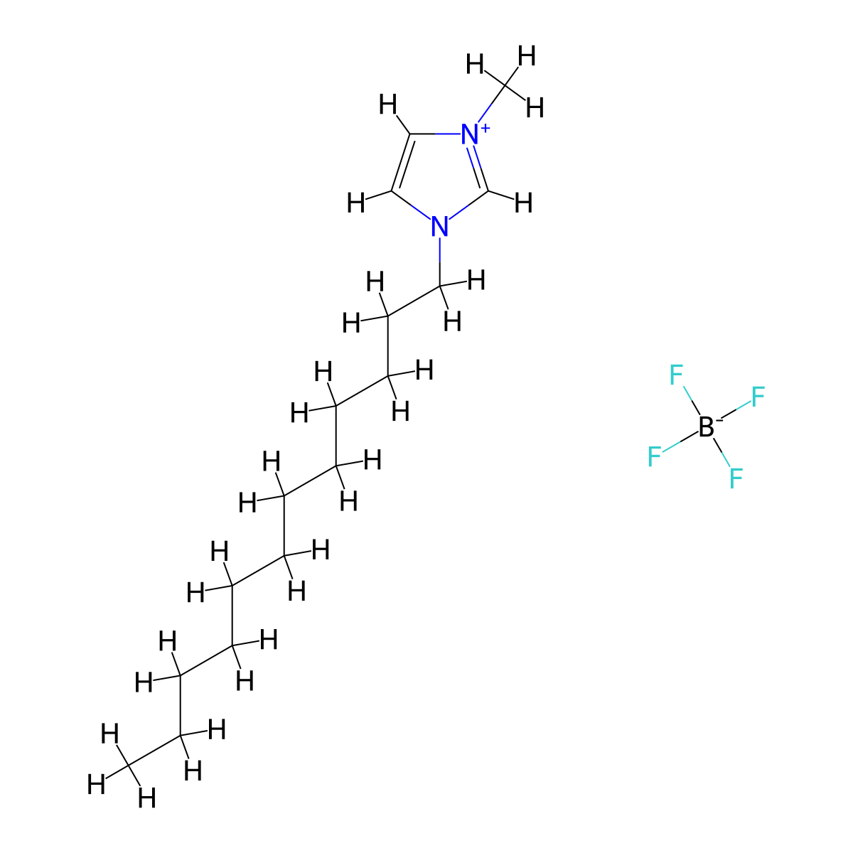 1-Dodecyl-3-methylimidazolium tetrafluoroborate molecular structure, CAS 244193-59-7