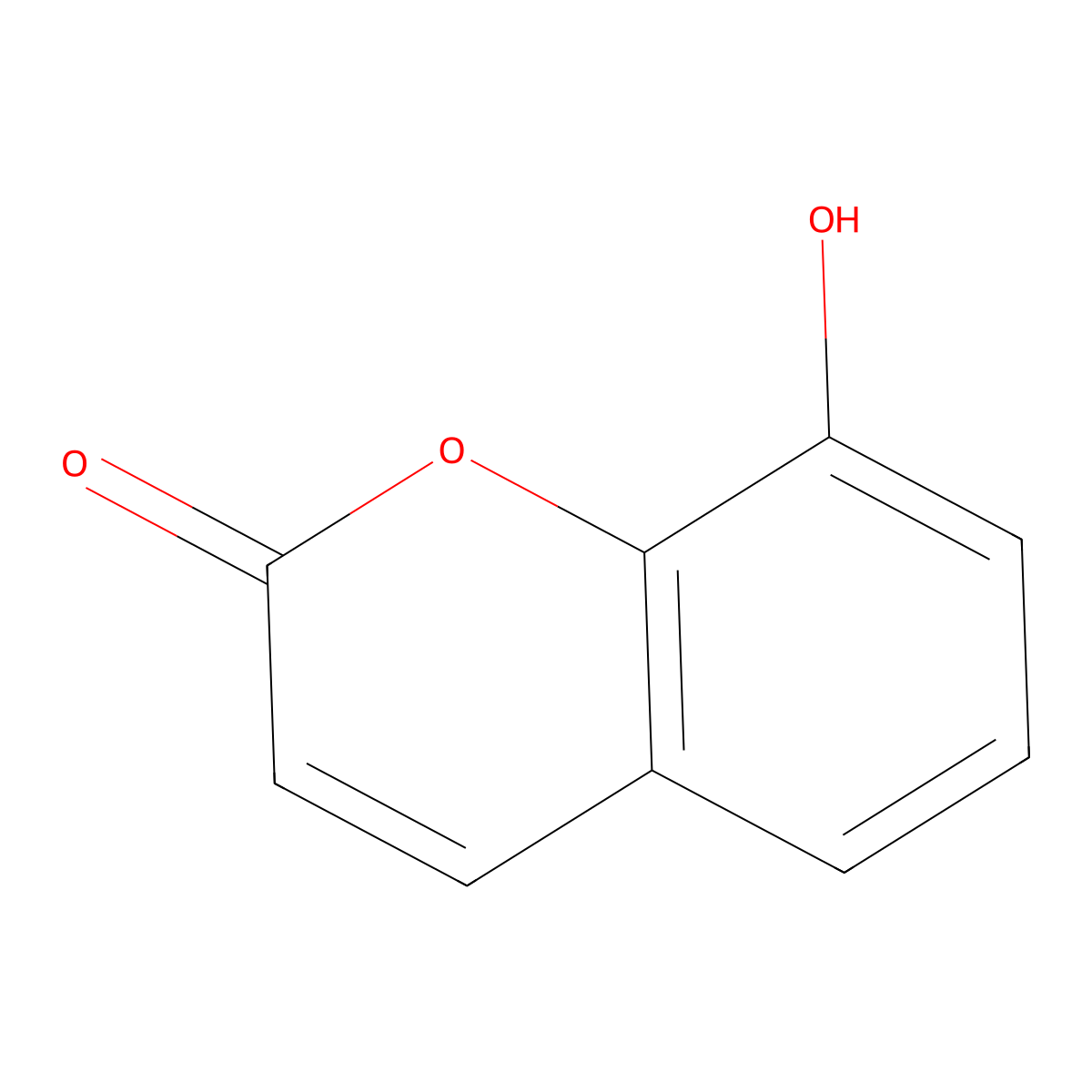 8-Hydroxycoumarin molecular structure, CAS 2442-31-1