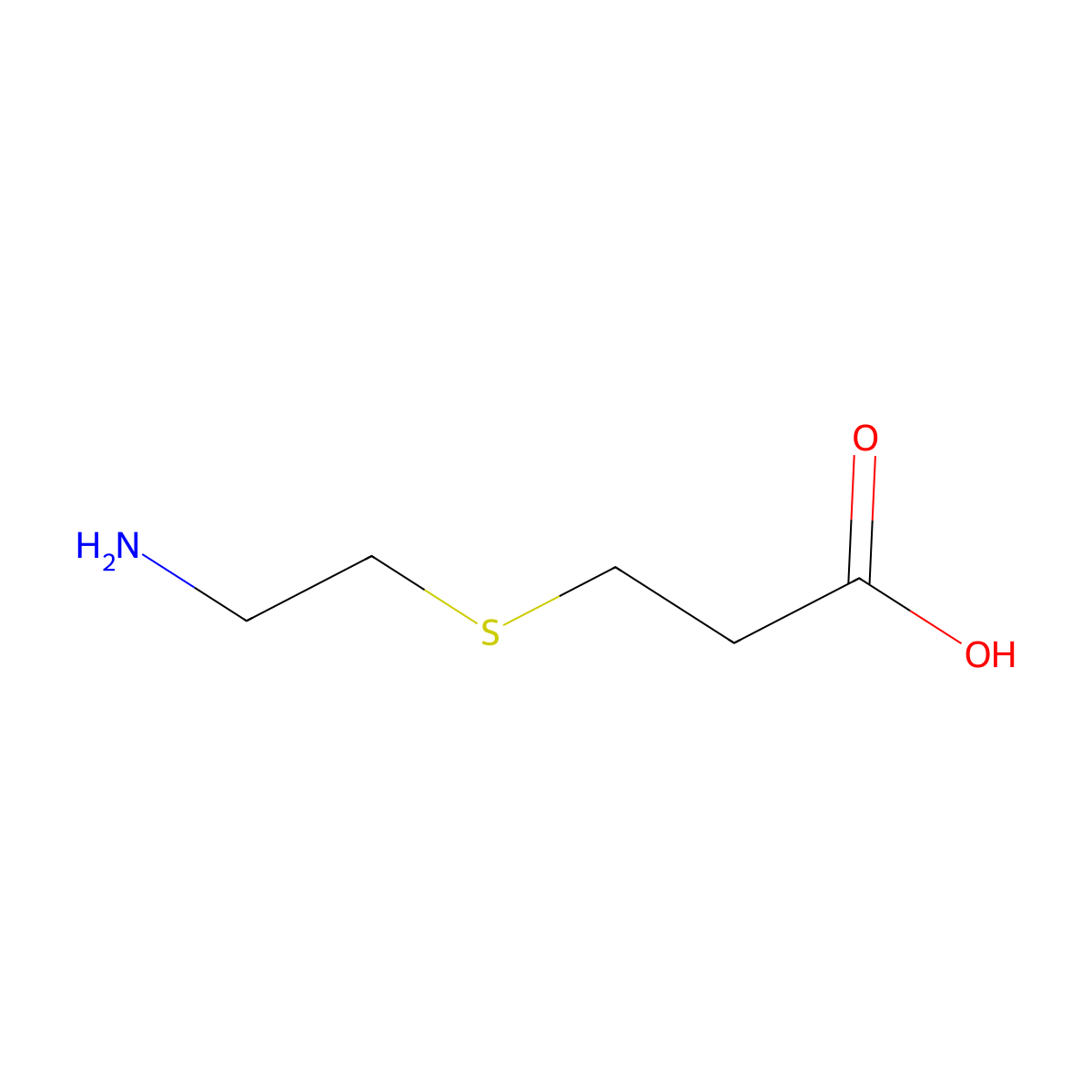 3-[(2-Aminoethyl)sulfanyl]propanoic acid molecular structure, CAS 2442-39-9