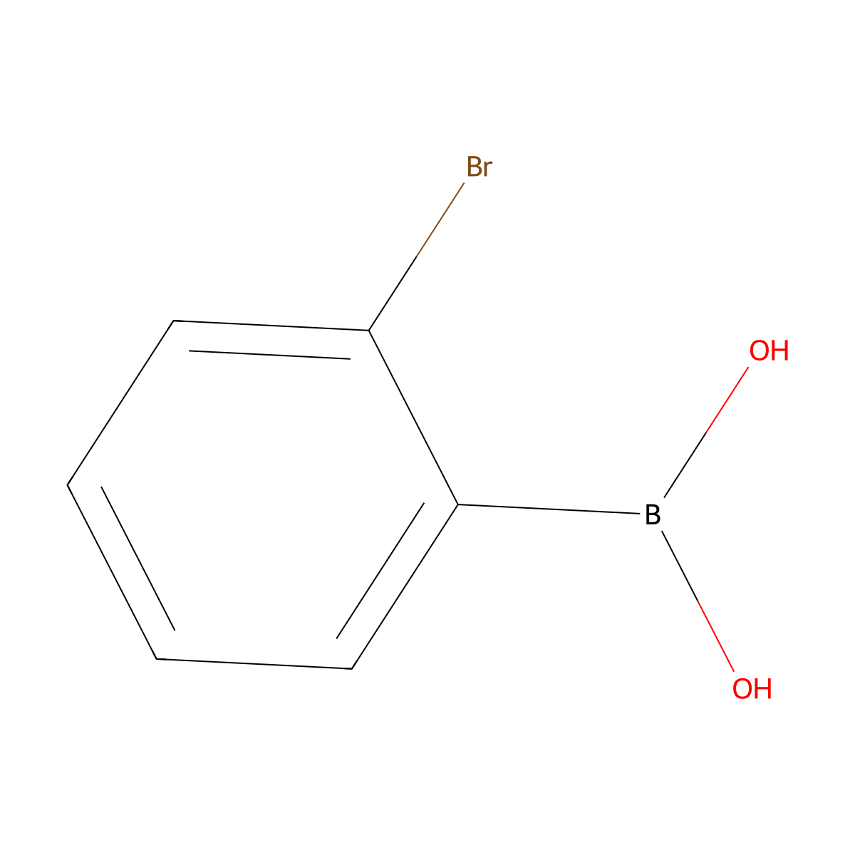 (2-Bromophenyl)boronic acid molecular structure, CAS 244205-40-1