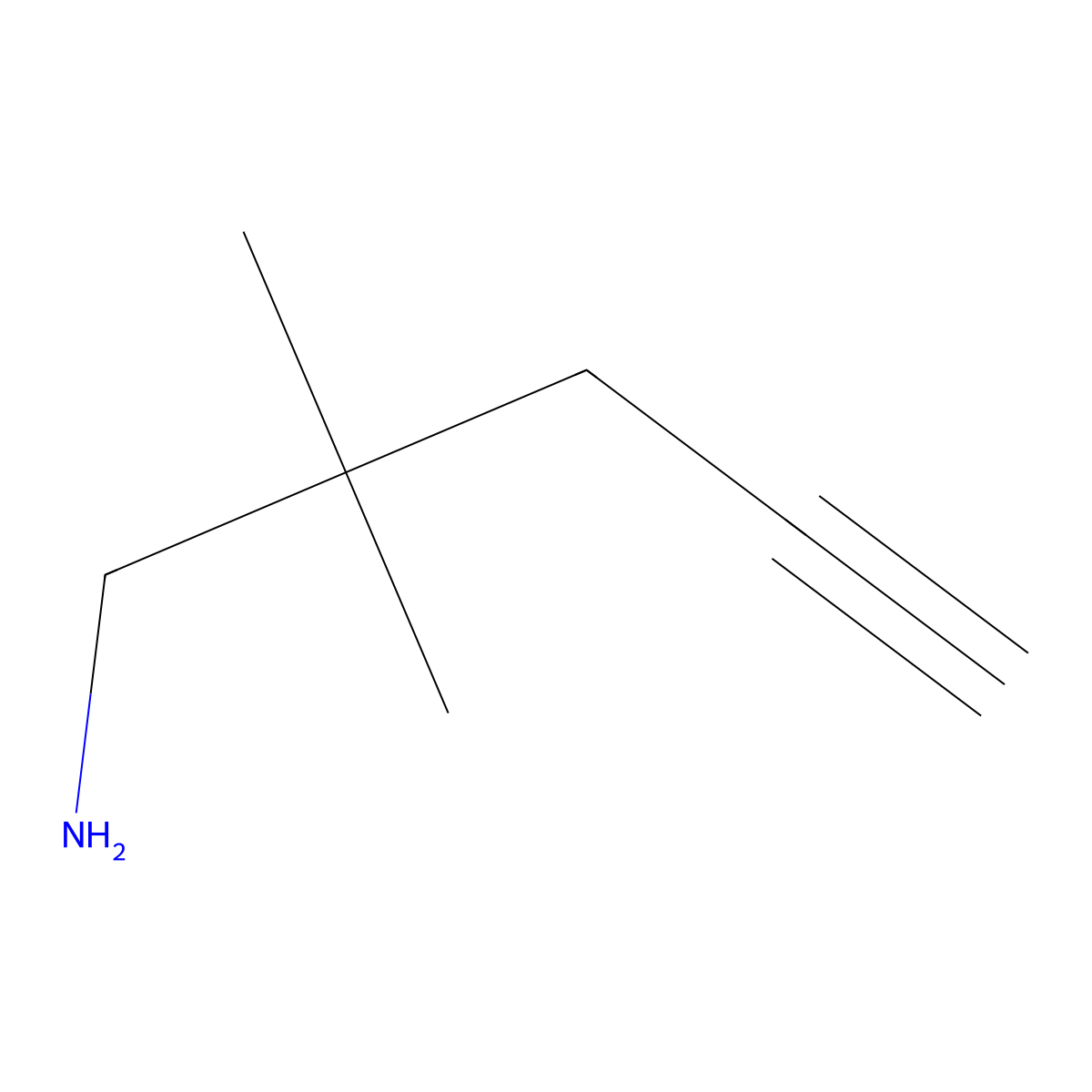 2,2-Dimethylpent-4-yn-1-amine molecular structure, CAS 244212-00-8