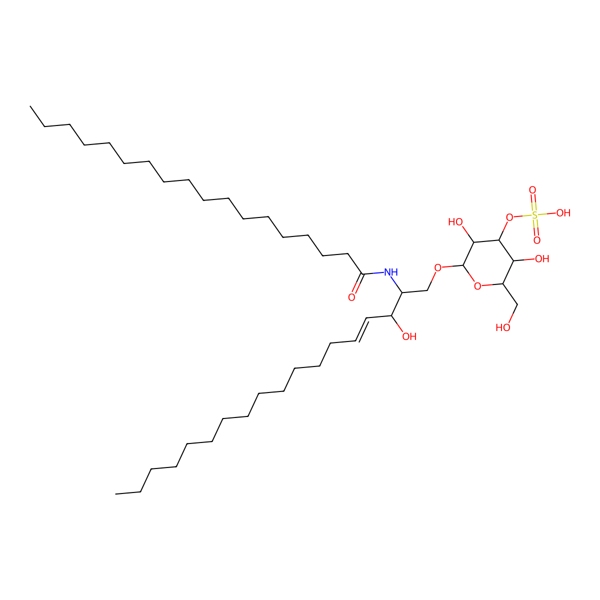 Sulfate-3-D-galactosyl-beta-1-1-N-stearoyl-D-sphingosine molecular structure, CAS 244215-65-4
