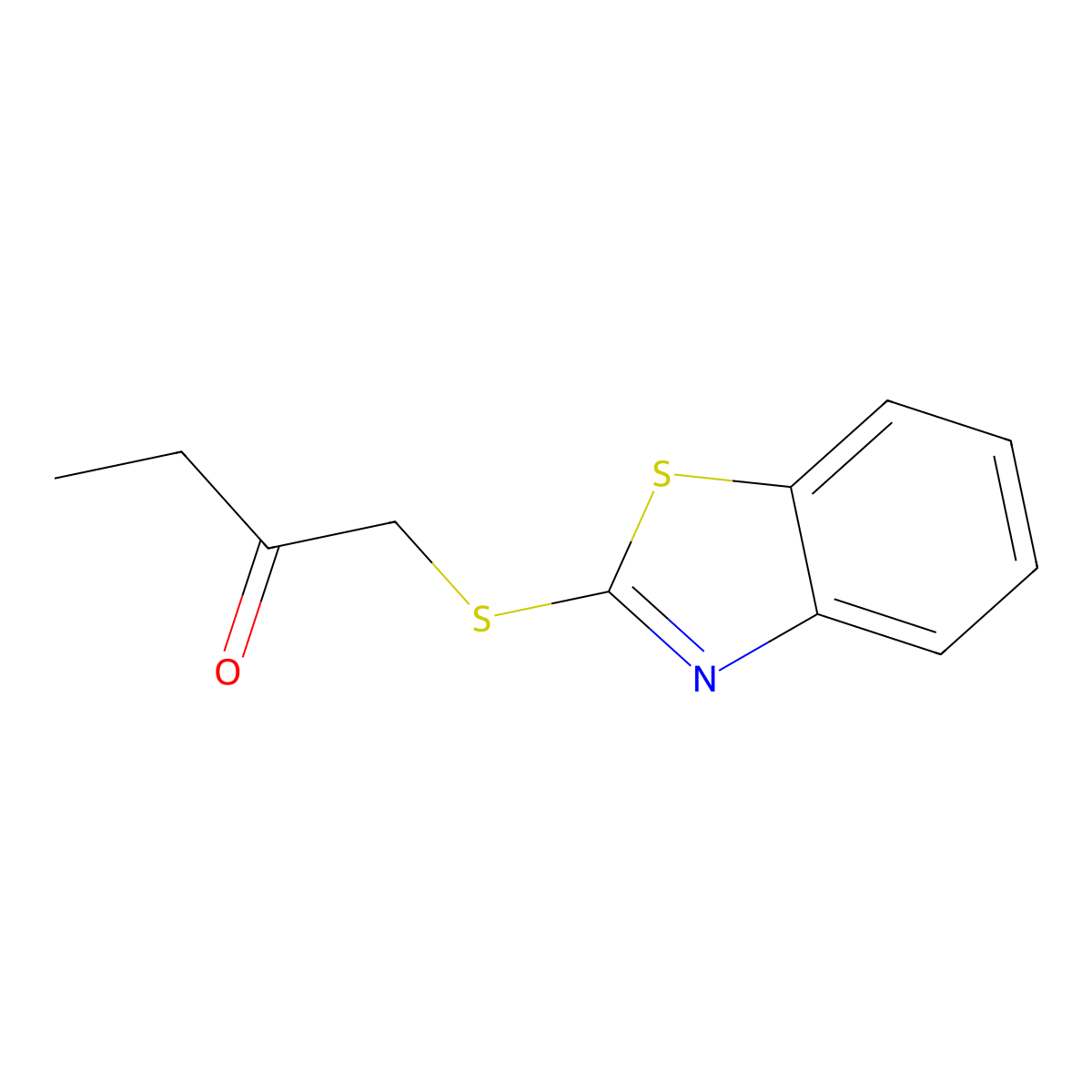 1-(1,3-Benzothiazol-2-ylsulfanyl)butan-2-one molecular structure, CAS 244221-70-3