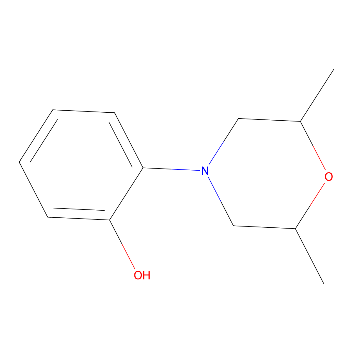 2-(2,6-Dimethyl-4-morpholinyl)phenol molecular structure, CAS 244224-67-7