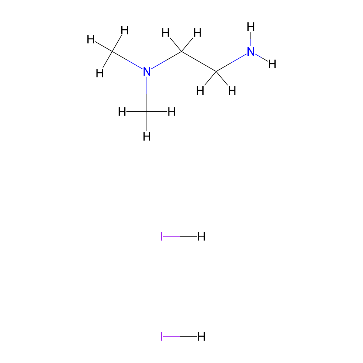 N,N-Dimethylethylenediamine Dihydroiodide molecular structure, CAS 244234-52-4
