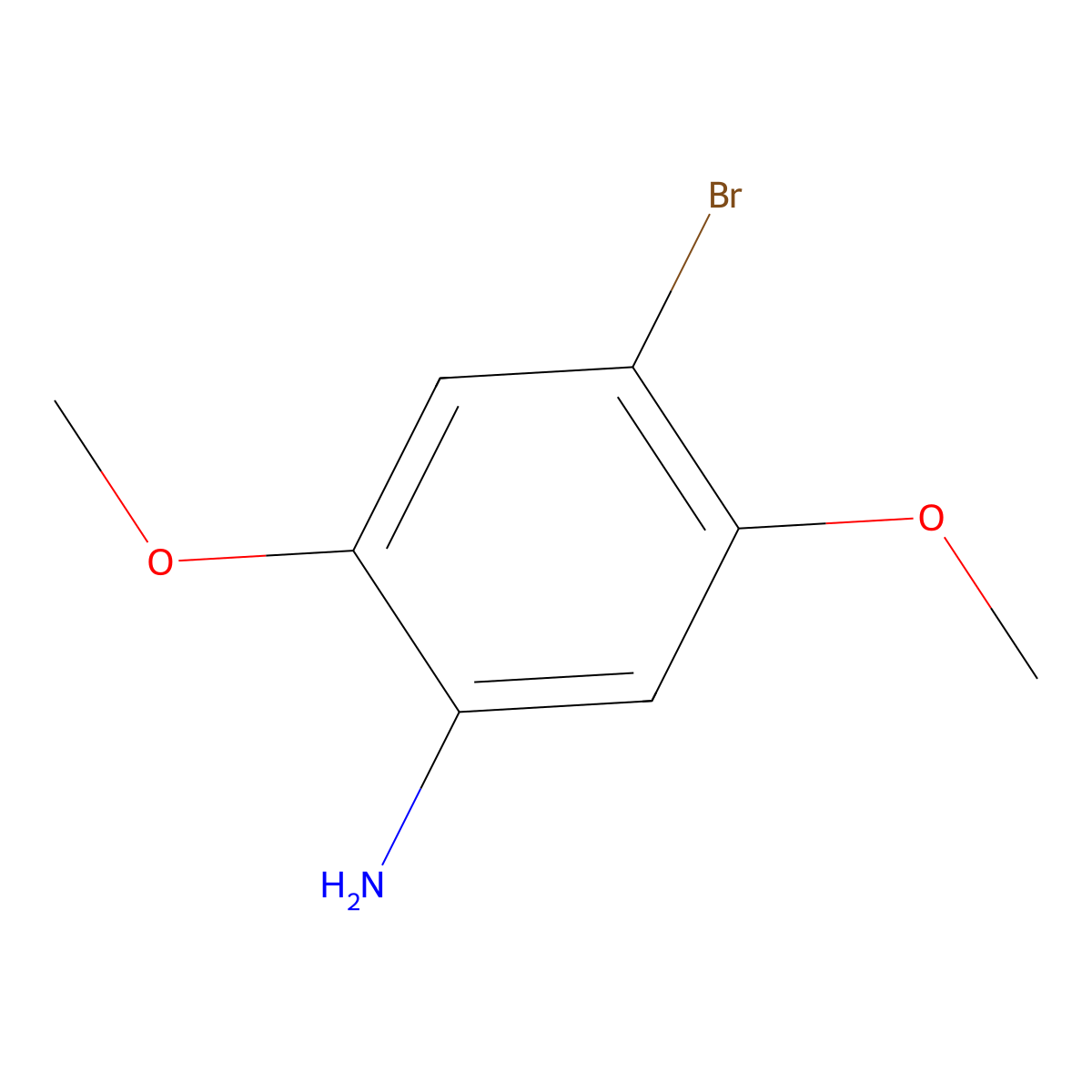 4-Bromo-2,5-dimethoxyaniline molecular structure, CAS 244236-98-4