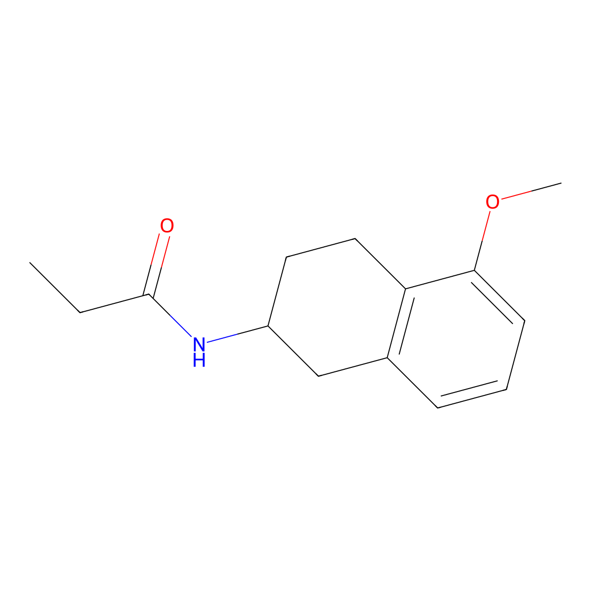N-((2S)-1,2,3,4-Tetrahydro-5-methoxy-2-naphthalenyl)propanamide molecular structure, CAS 244239-67-6