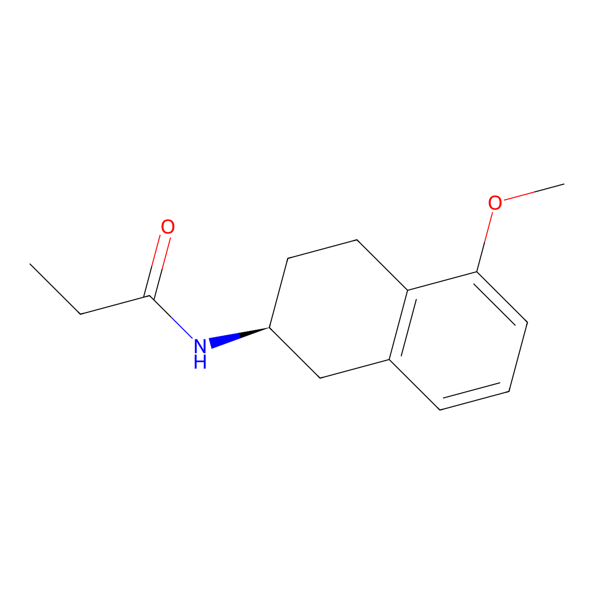 N-((2S)-1,2,3,4-Tetrahydro-5-methoxy-2-naphthalenyl)propanamide molecular structure, CAS 244239-67-6