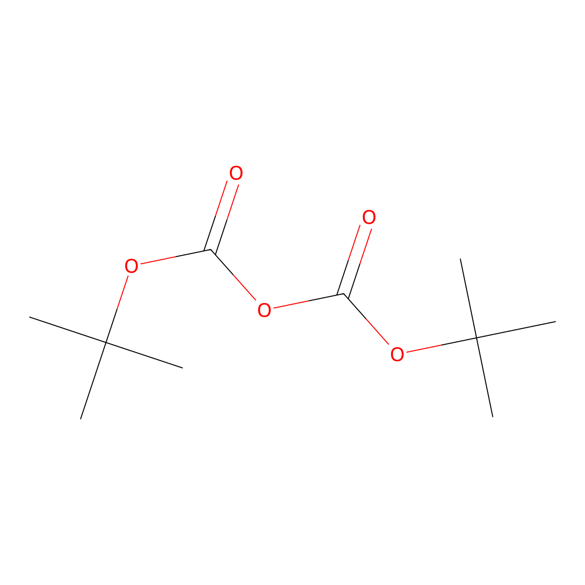 Di-tert-butyl dicarbonate molecular structure, CAS 24424-99-5