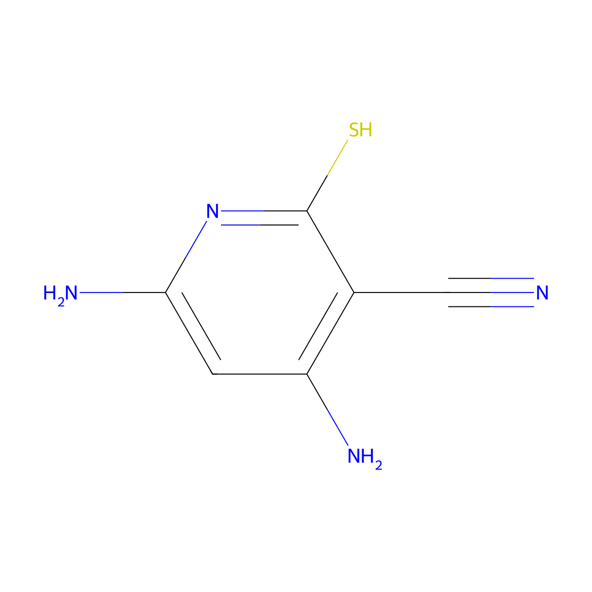 4,6-Diamino-2-mercaptonicotinonitrile molecular structure, CAS 244248-70-2