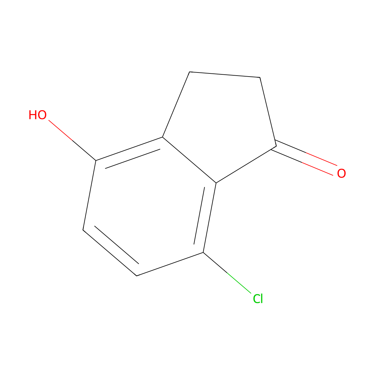 7-Chloro-4-hydroxy-2,3-dihydro-1H-inden-1-one molecular structure, CAS 24425-39-6