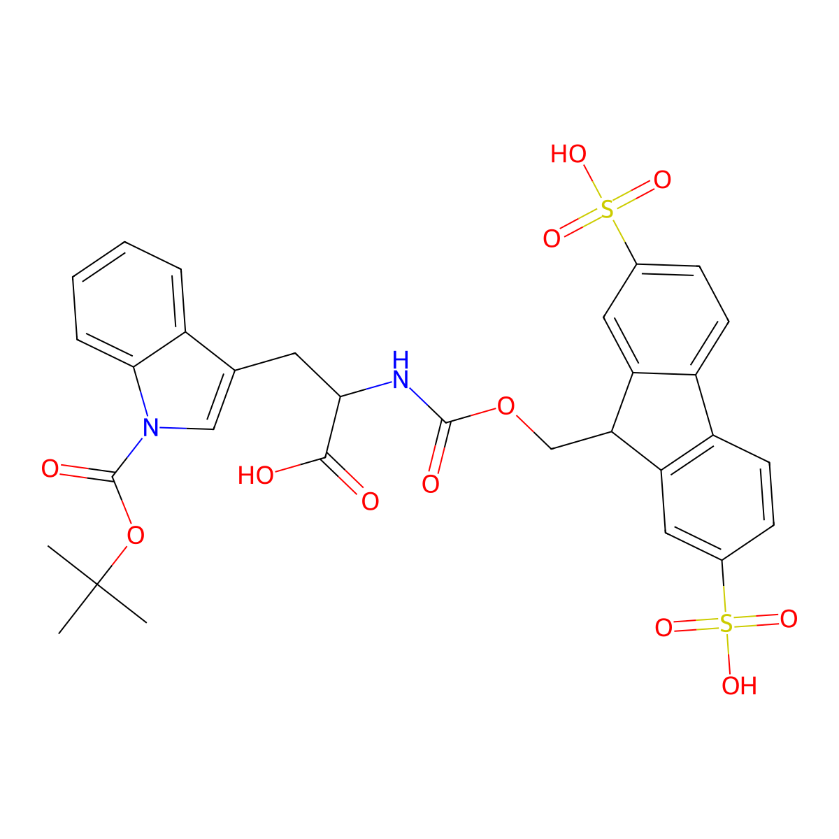 Smoc-L-Trp(Boc)-OH molecular structure, CAS 2442552-98-7