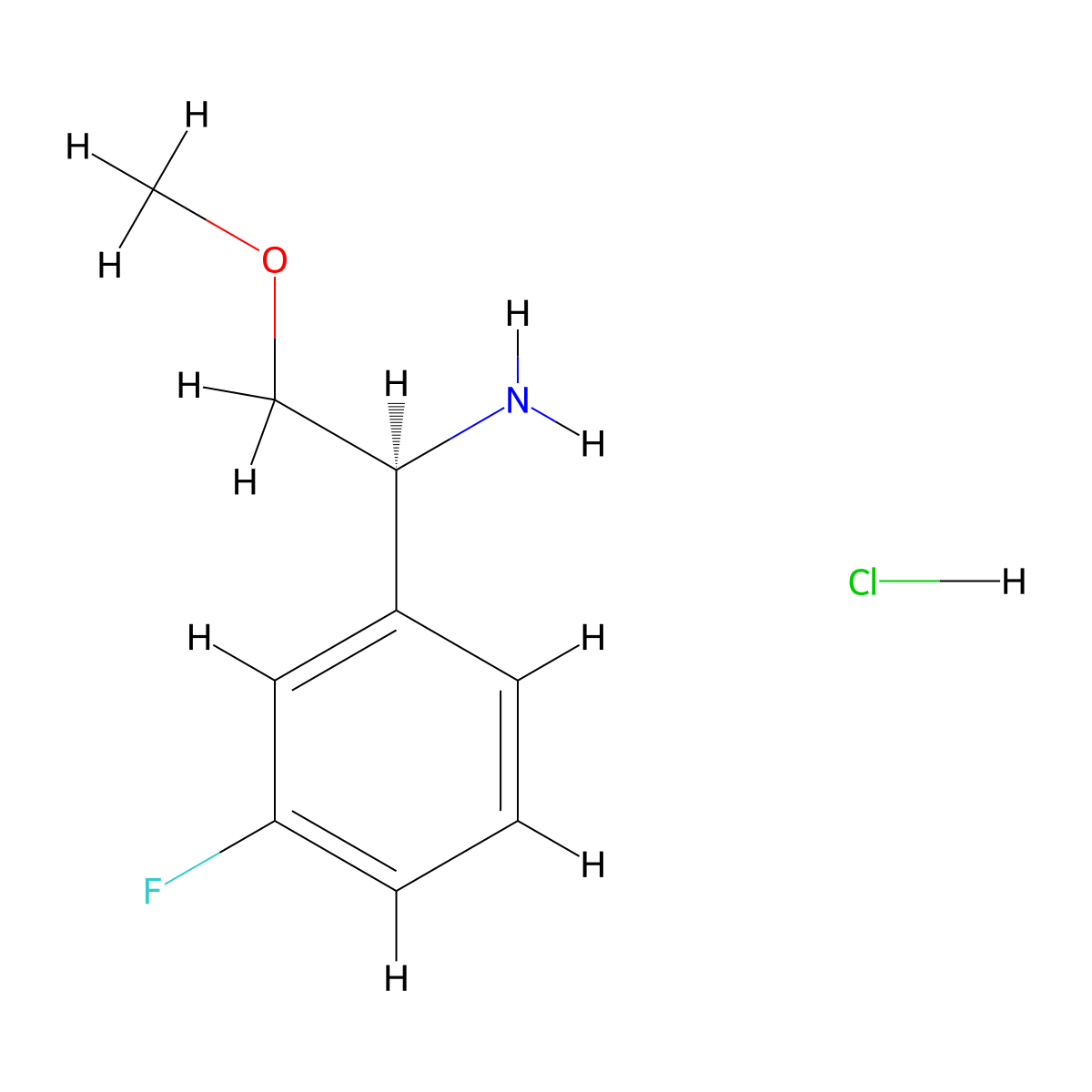 (S)-1-(3-Fluorophenyl)-2-methoxyethanamine hydrochloride molecular structure, CAS 2442565-25-3