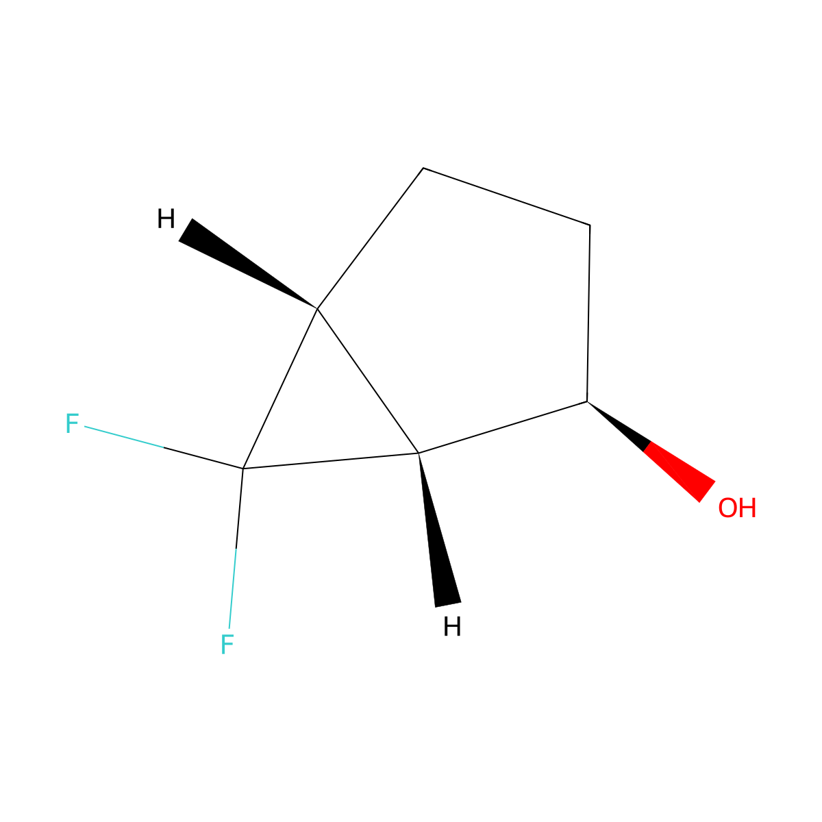 (1R,2R,5R)-6,6-difluorobicyclo[3.1.0]hexan-2-ol molecular structure, CAS 2442565-31-1