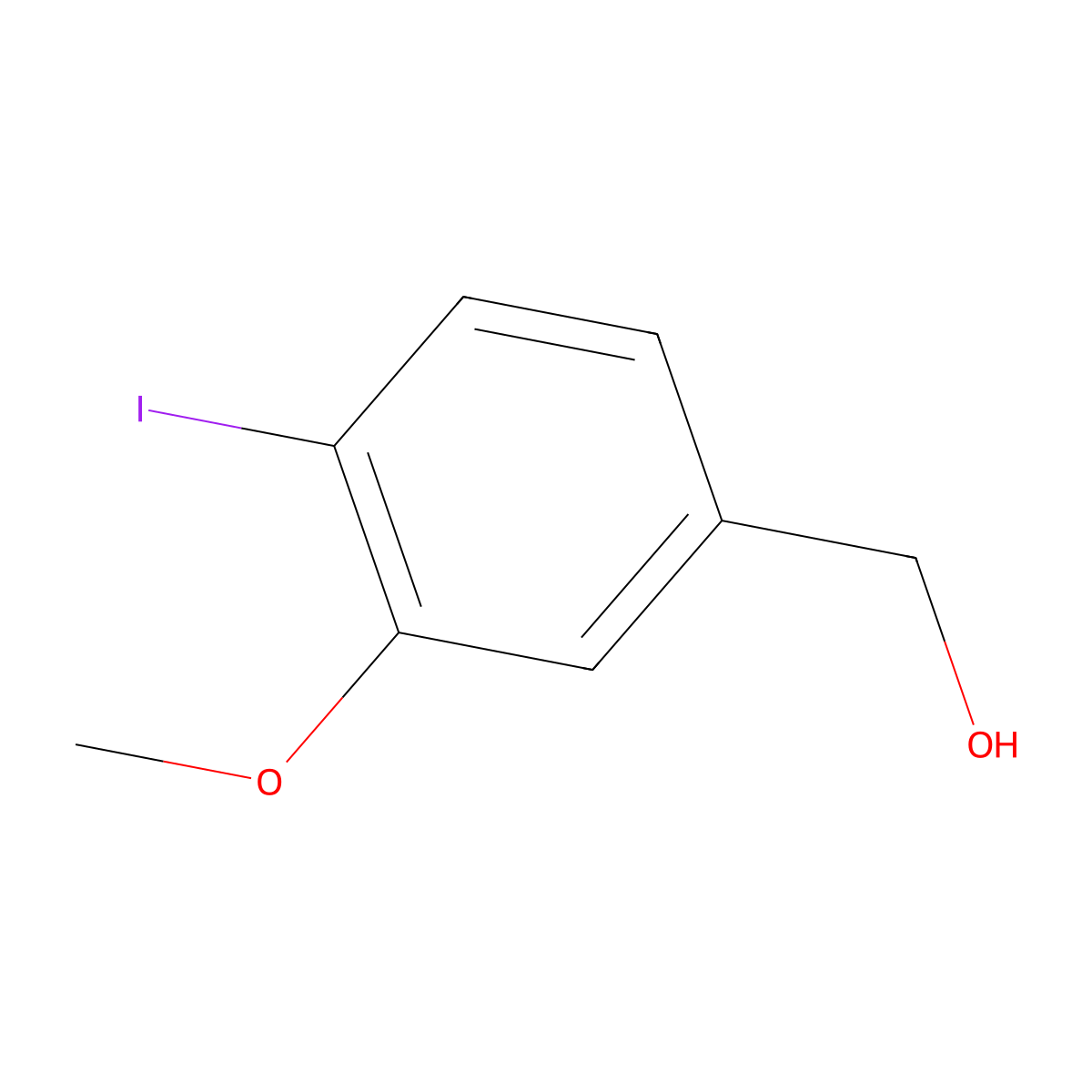 4-Iodo-3-methoxybenzyl alcohol molecular structure, CAS 244257-61-2