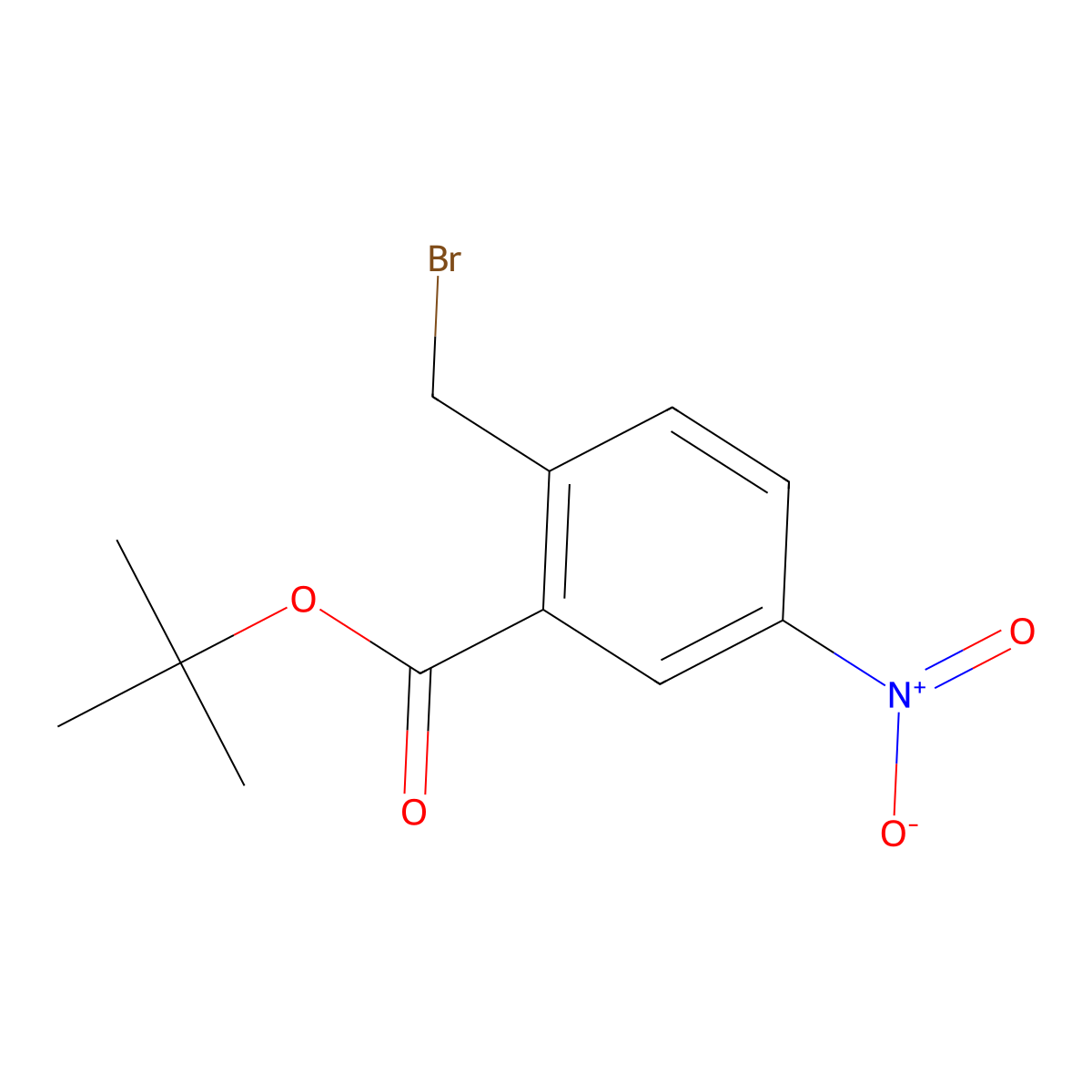 tert-Butyl 2-(bromomethyl)-5-nitrobenzoate molecular structure, CAS 2442597-45-5