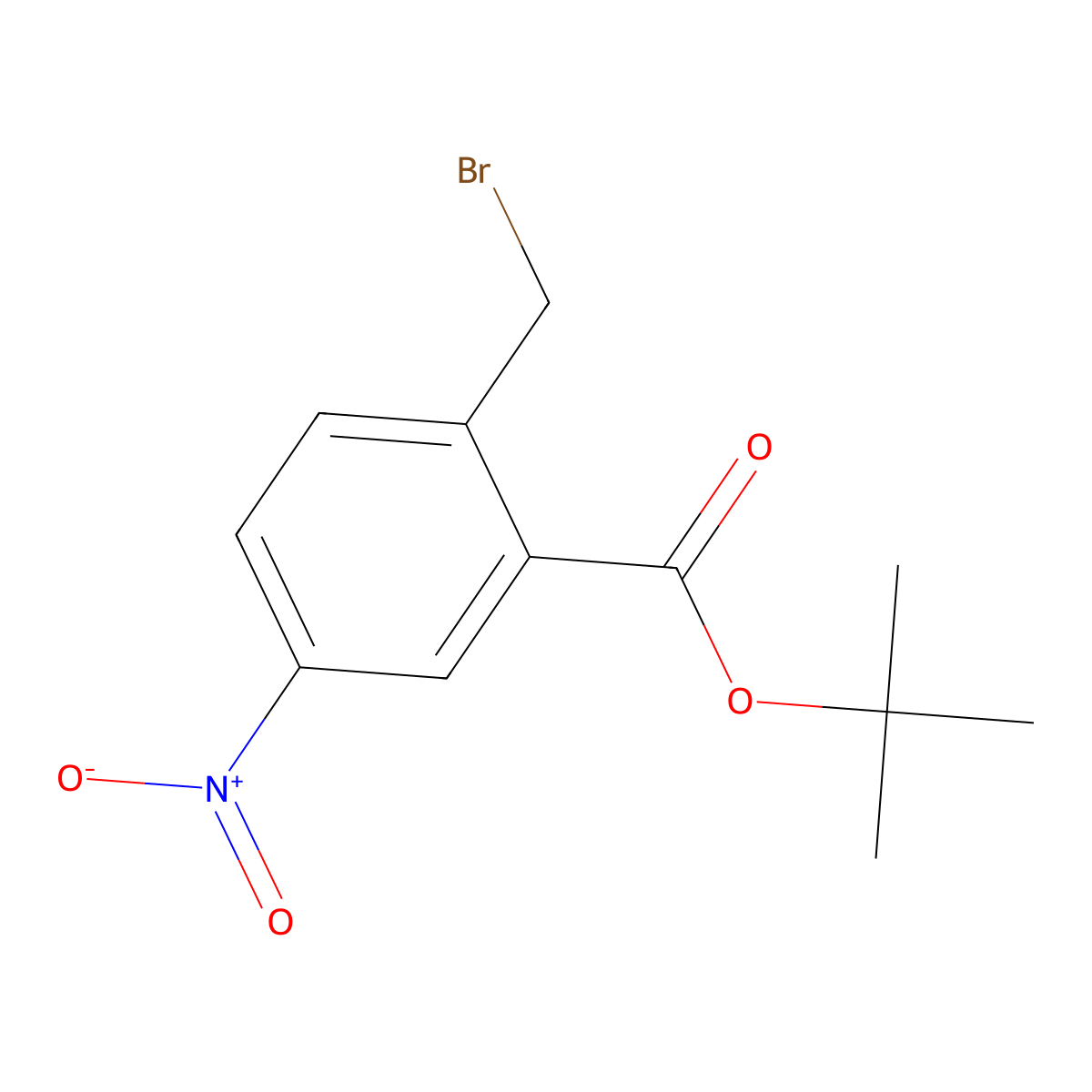tert-Butyl 2-(bromomethyl)-5-nitrobenzoate molecular structure, CAS 2442597-45-5