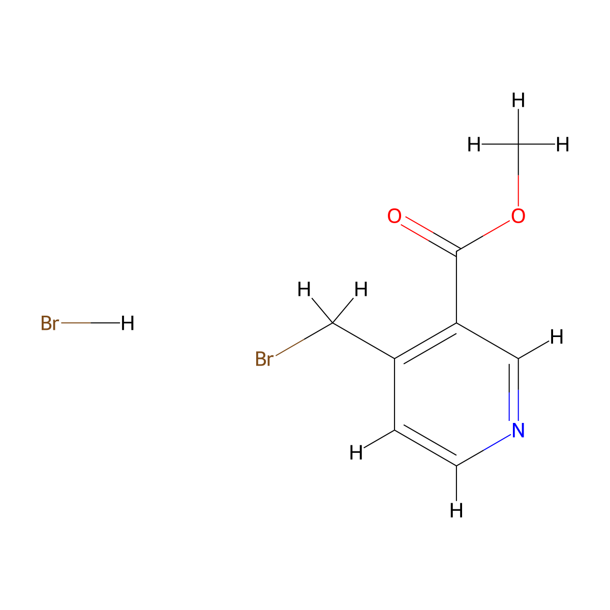 Methyl 4-(bromomethyl)nicotinate hydrobromide molecular structure, CAS 2442597-53-5