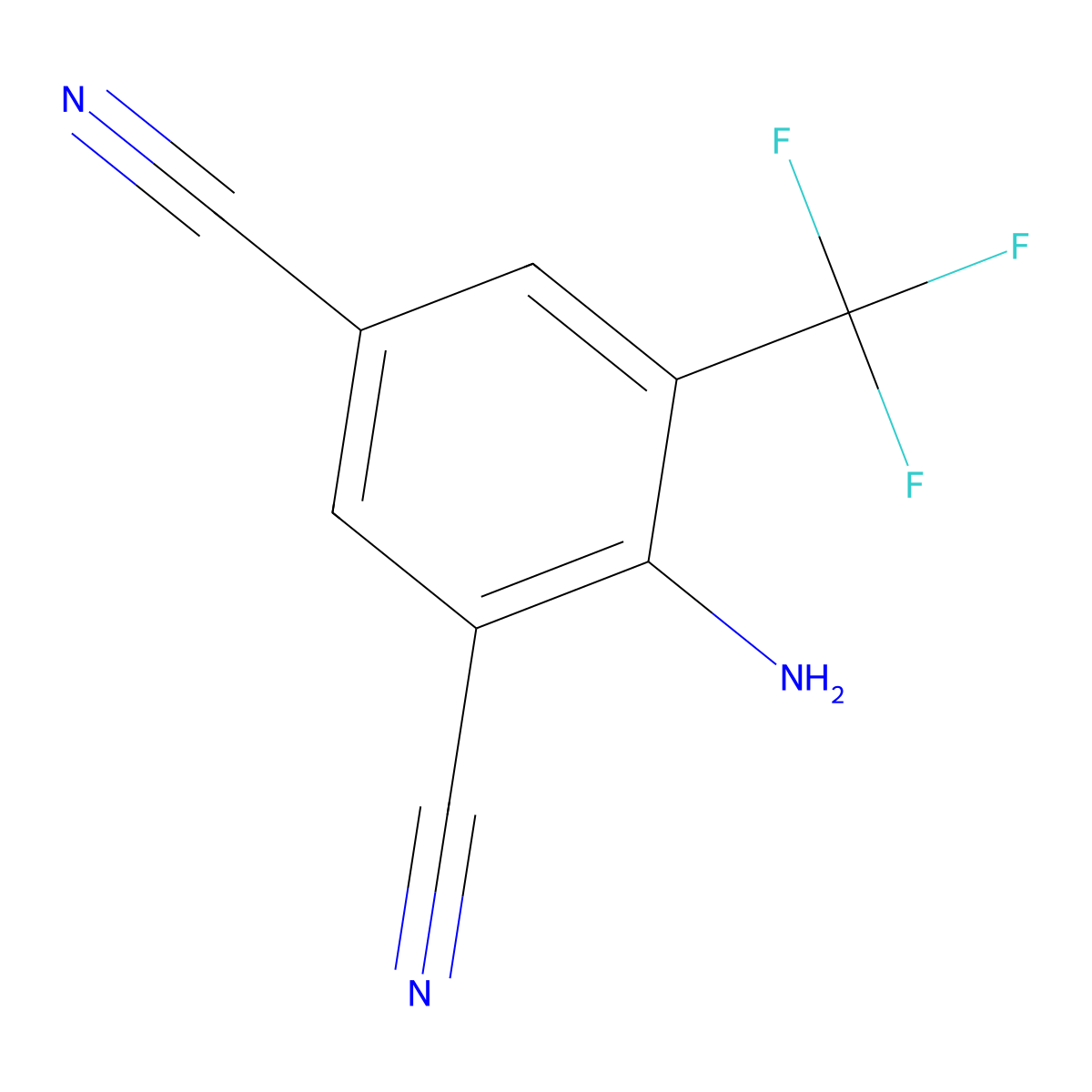 4-Amino-5-(trifluoromethyl)isophthalonitrile molecular structure, CAS 2442597-62-6