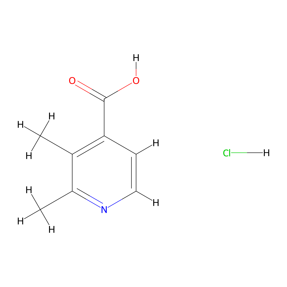 2,3-Dimethylisonicotinic acid hydrochloride molecular structure, CAS 2442597-63-7