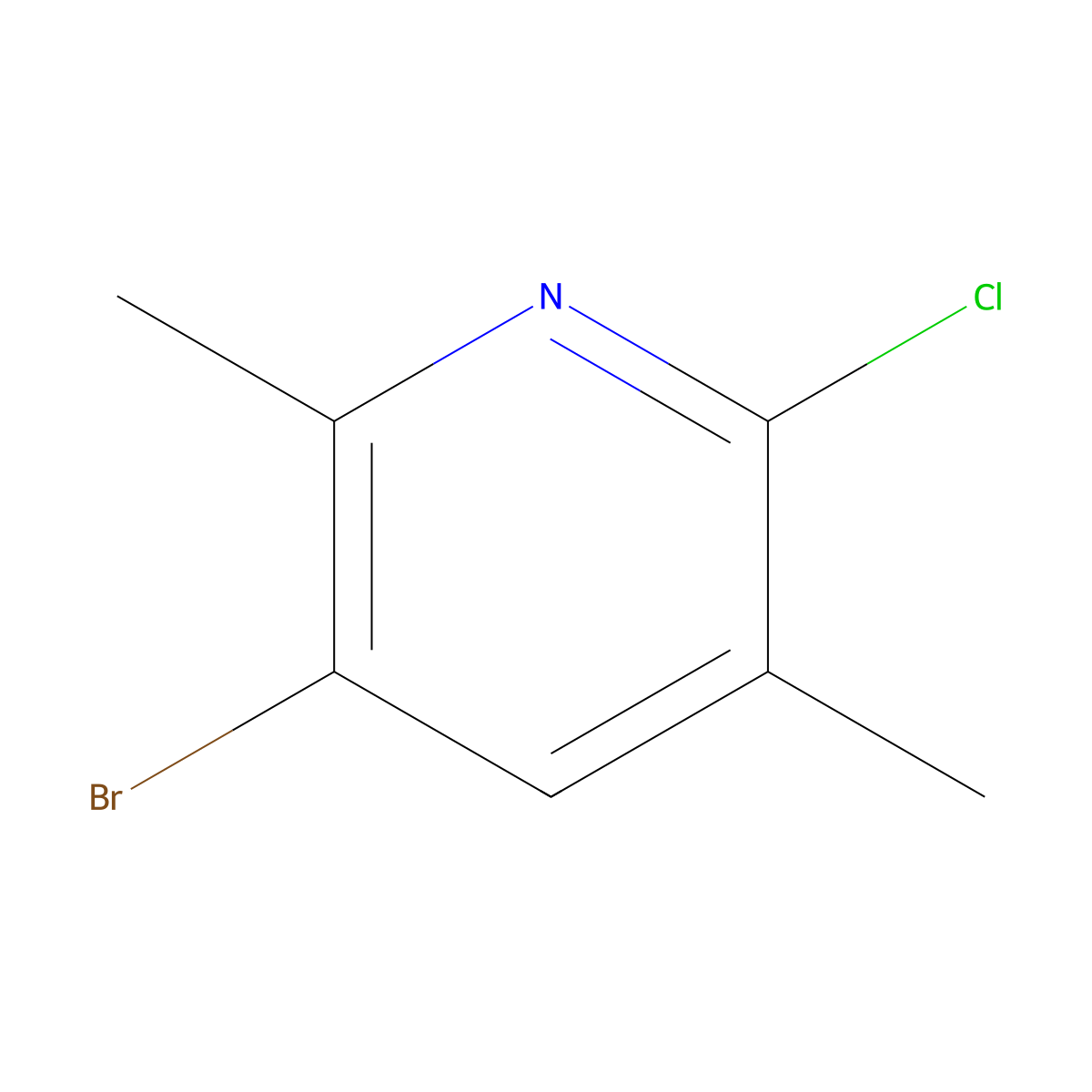 3-Bromo-6-chloro-2,5-dimethylpyridine molecular structure, CAS 2442597-64-8