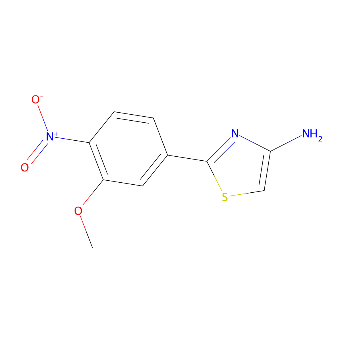 2-(3-Methoxy-4-nitrophenyl)thiazol-4-amine molecular structure, CAS 2442597-65-9