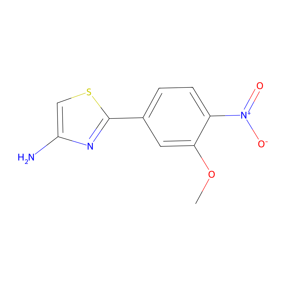 2-(3-Methoxy-4-nitrophenyl)thiazol-4-amine molecular structure, CAS 2442597-65-9