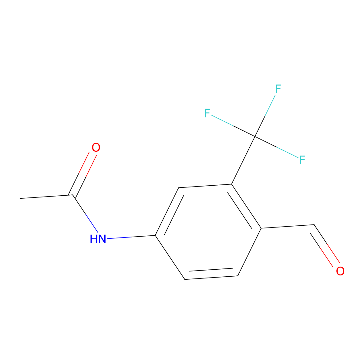 N-(4-Formyl-3-(trifluoromethyl)phenyl)acetamide molecular structure, CAS 2442597-68-2