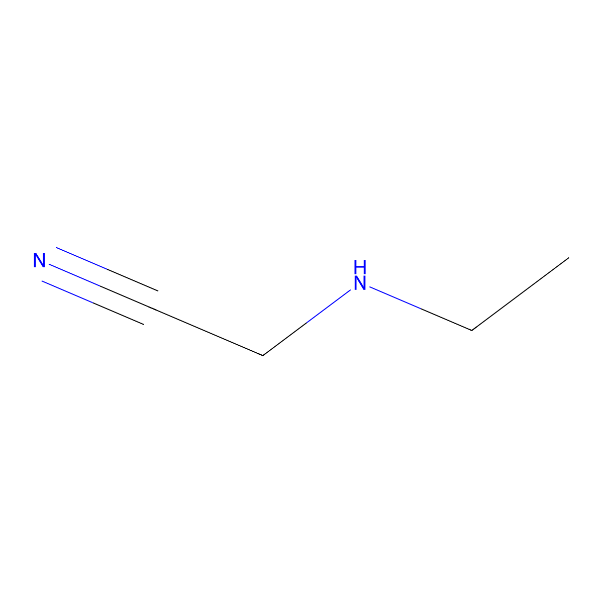 (Ethylamino)acetonitrile molecular structure, CAS 24426-40-2