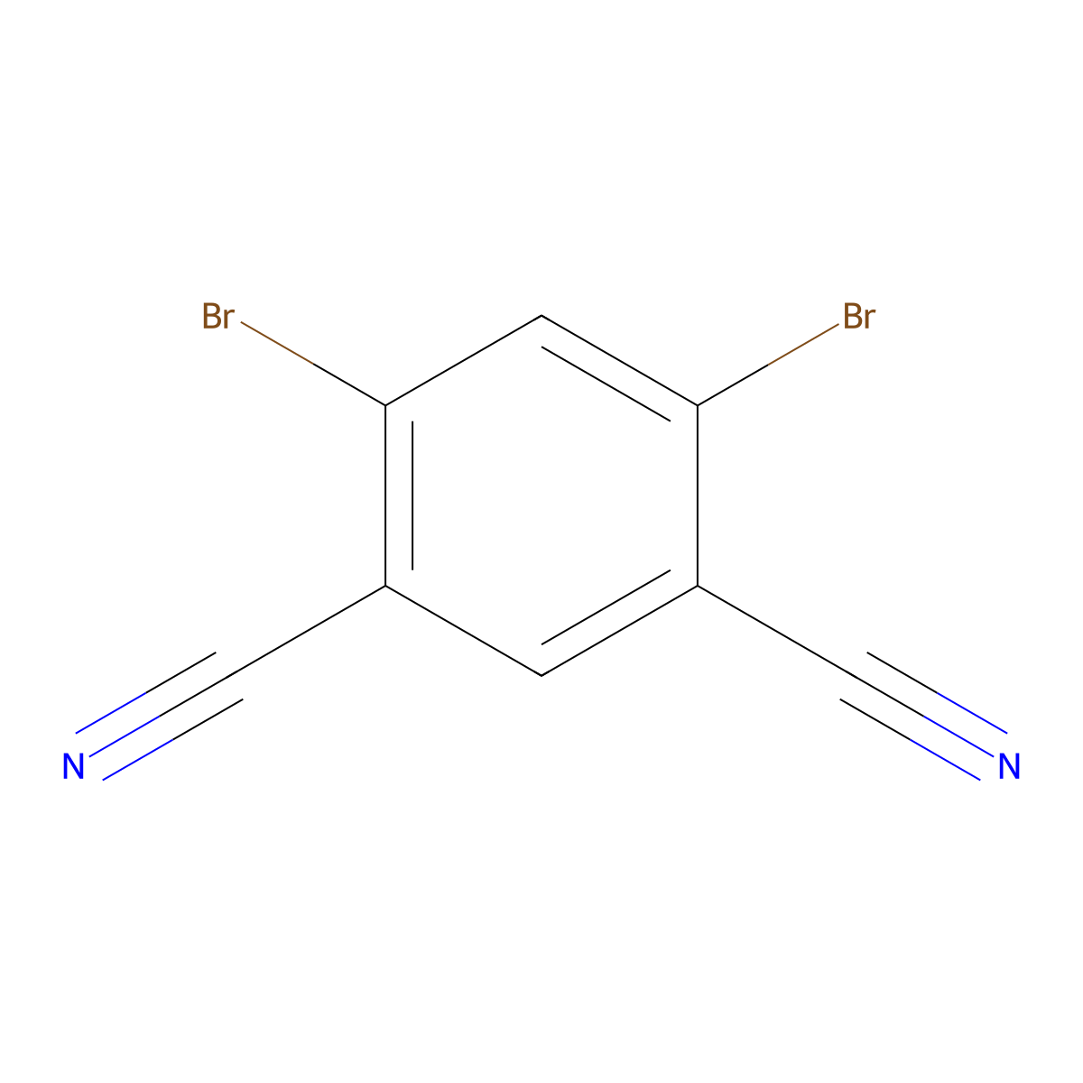 4,6-Dibromoisophthalonitrile molecular structure, CAS 244261-21-0