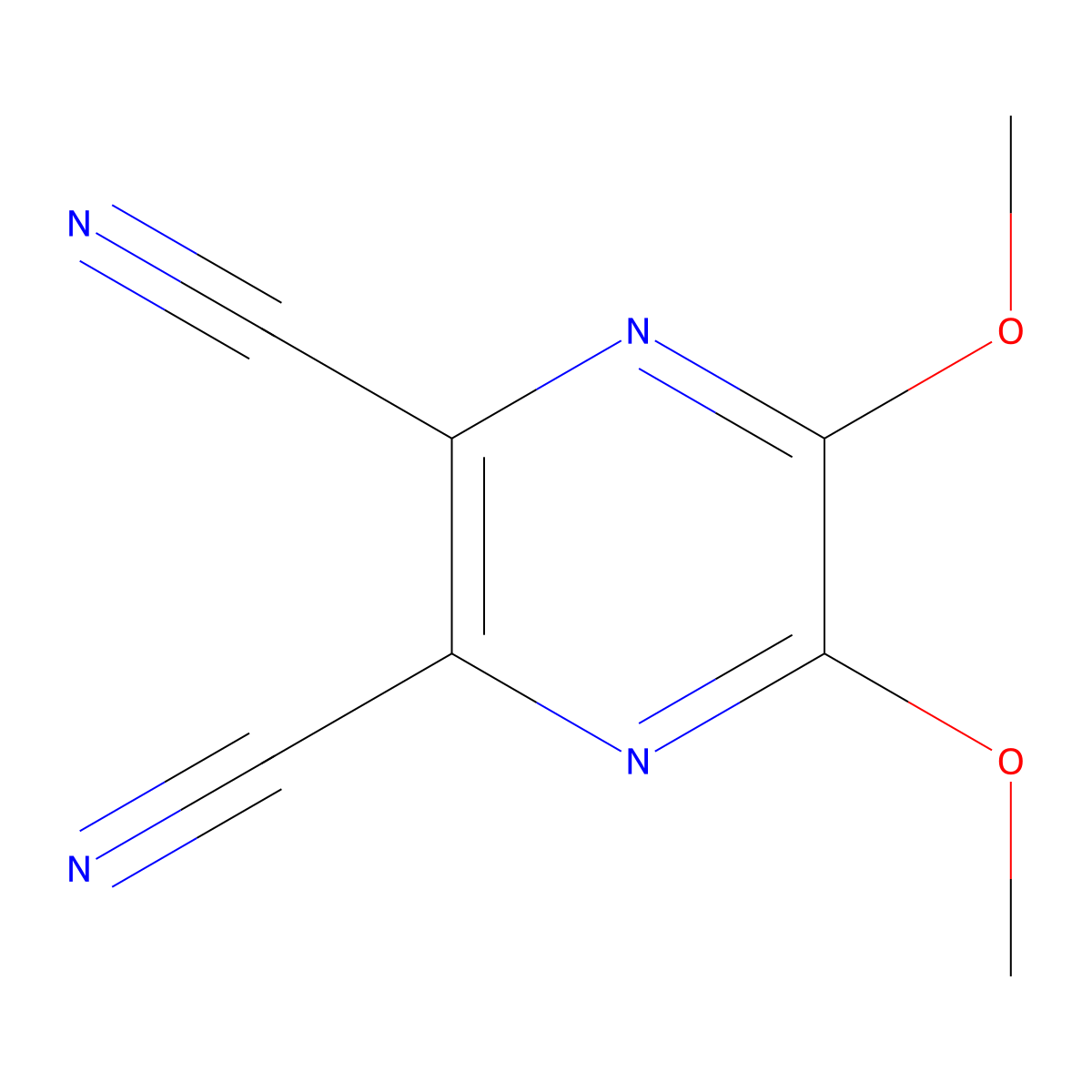 5,6-Dimethoxypyrazine-2,3-dicarbonitrile molecular structure, CAS 244261-36-7