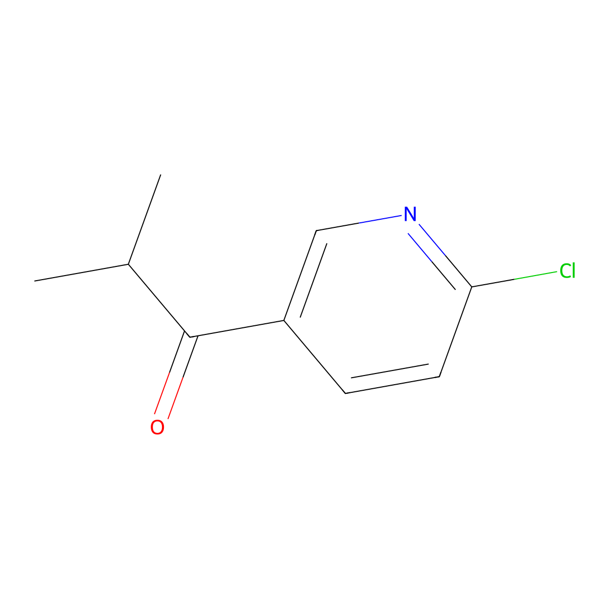 1-(6-Chloropyridin-3-yl)-2-methylpropan-1-one molecular structure, CAS 244263-45-4