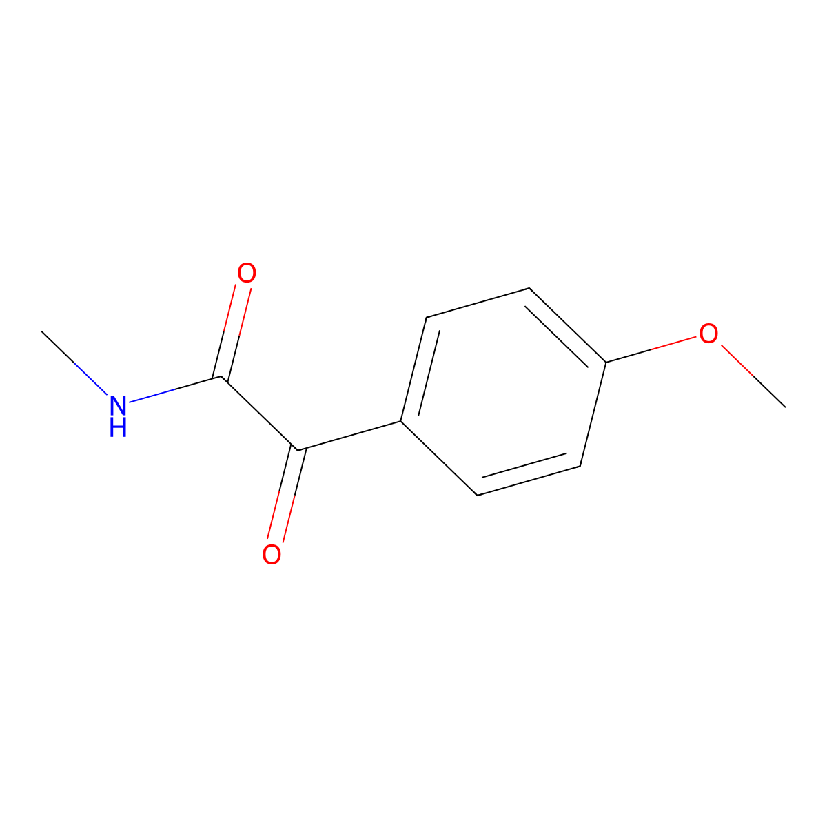 2-(4-methoxyphenyl)-N-methyl-2-oxoacetamide molecular structure, CAS 244264-57-1