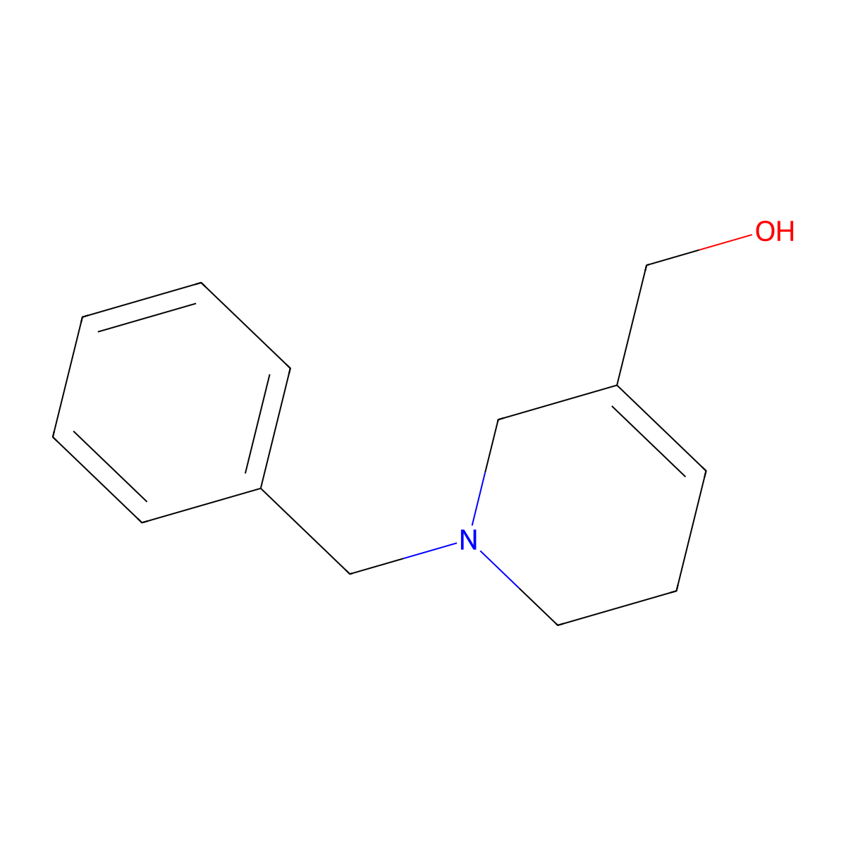 (1-Benzyl-1,2,5,6-tetrahydropyridin-3-yl)methanol molecular structure, CAS 244267-39-8