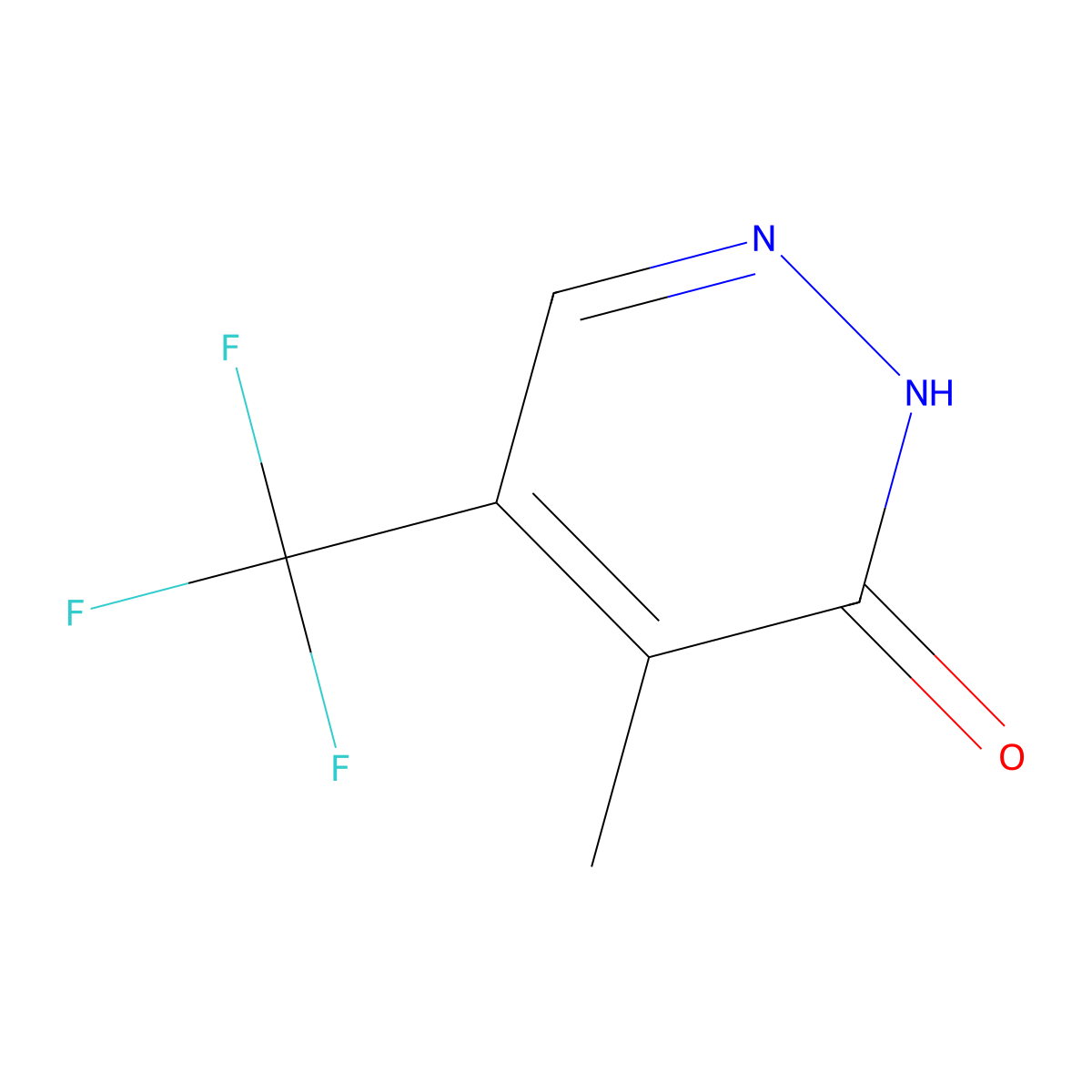 4-Methyl-5-trifluoromethyl-2H-pyridazin-3-one molecular structure, CAS 244268-36-8