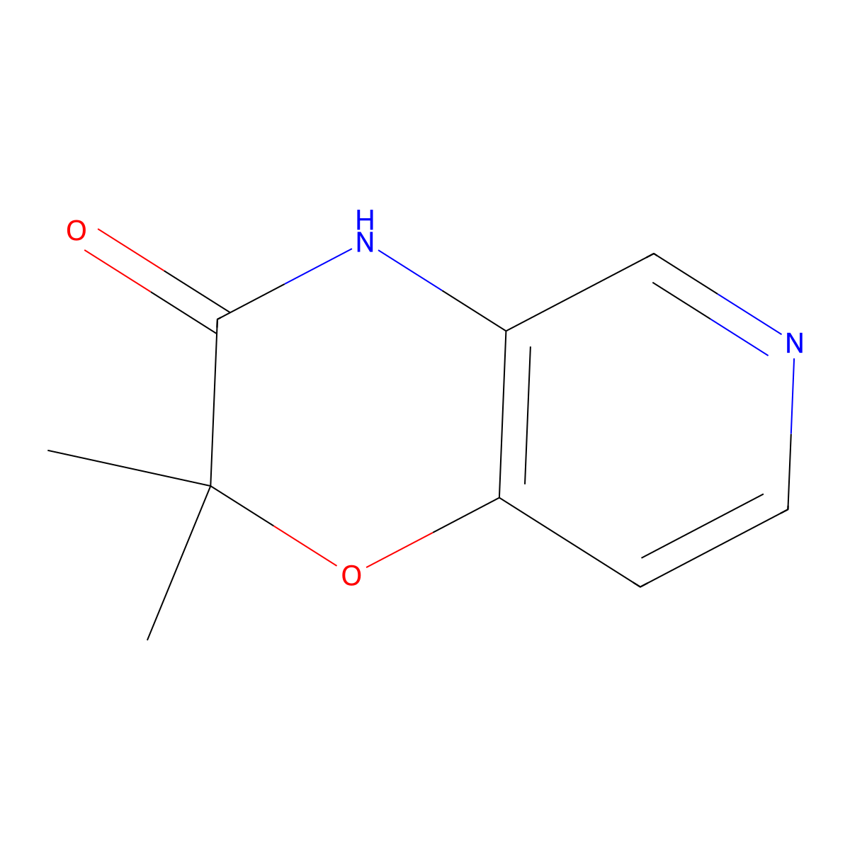 2,2-Dimethyl-2H-pyrido[4,3-b][1,4]oxazin-3(4H)-one molecular structure, CAS 244274-96-2