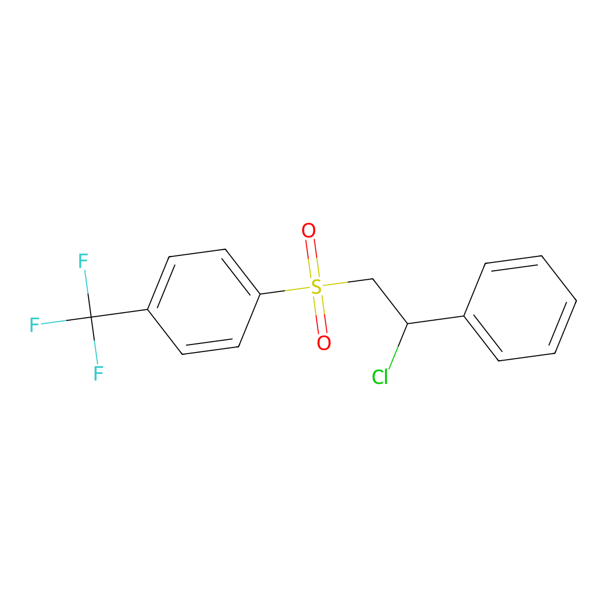 1-[(2-Chloro-2-phenylethyl)sulphonyl]-4-(trifluoromethyl)benzene molecular structure, CAS 244278-56-6