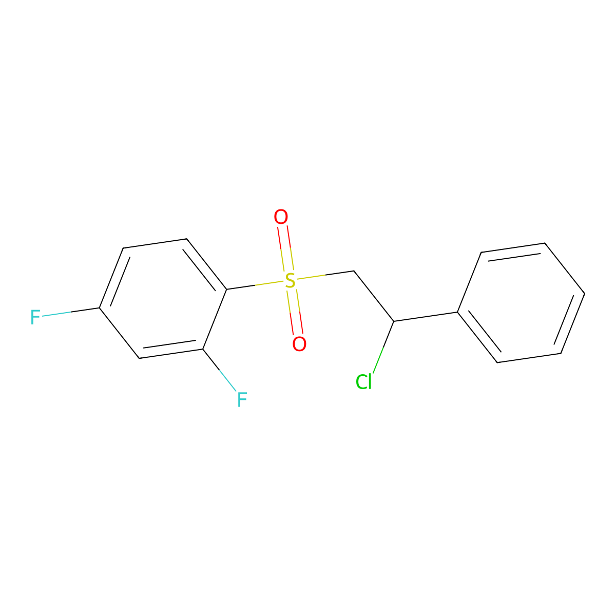 1-(2-Chloro-2-phenylethyl)sulfonyl-2,4-difluorobenzene molecular structure, CAS 244278-68-0